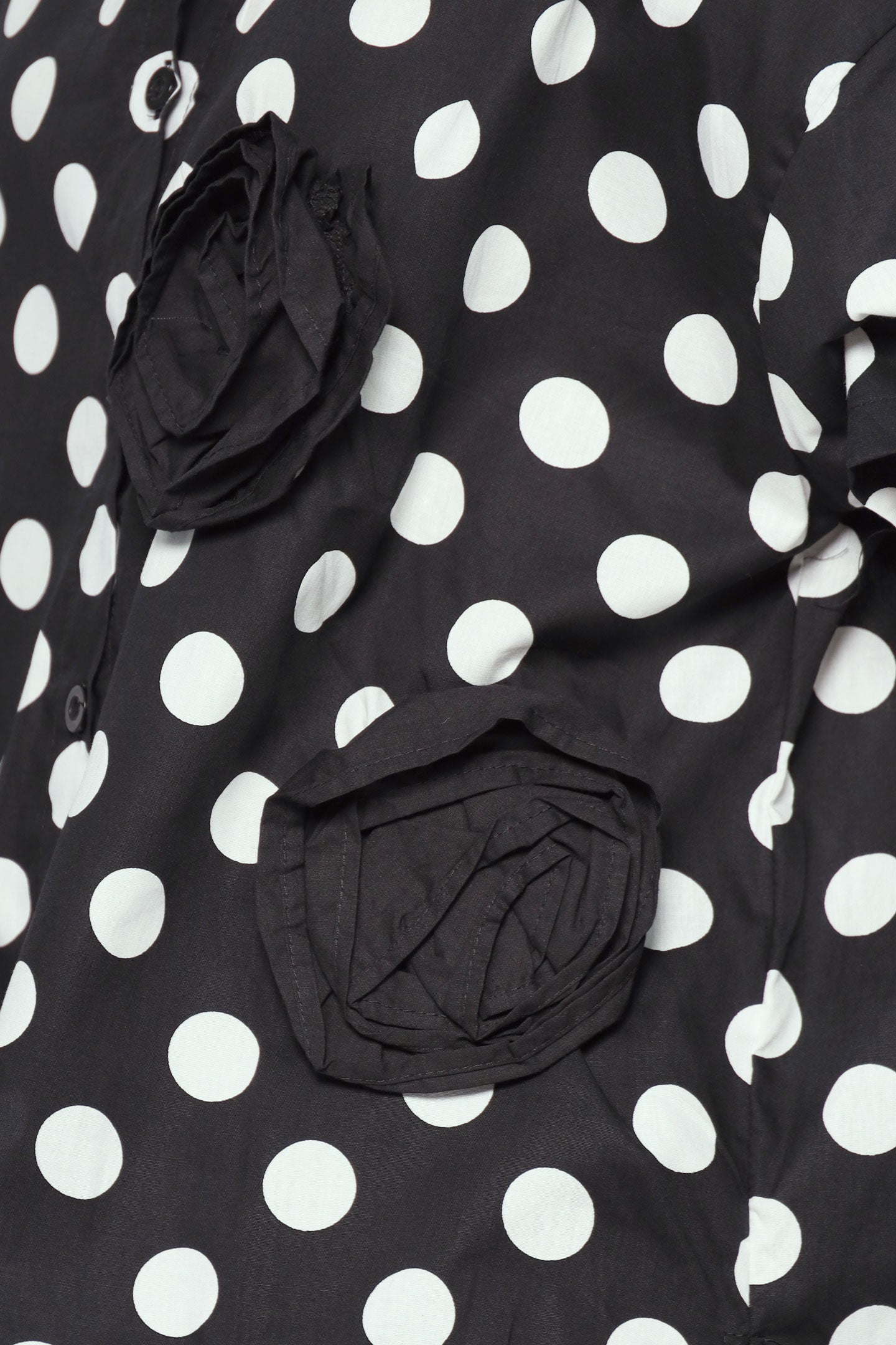 Amara Polkadot Rosette Top
