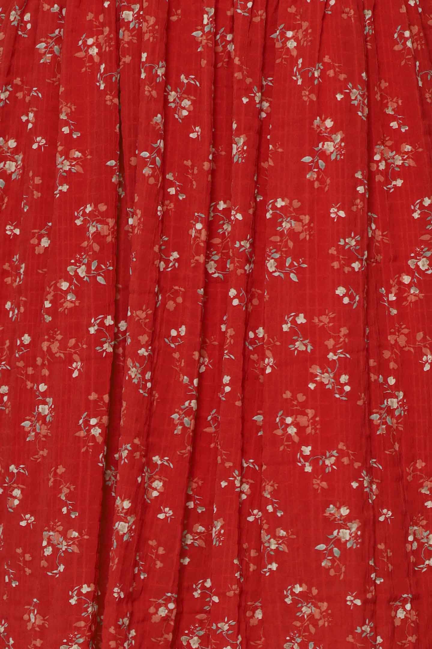 Astha Dress in Red Floral Whimsy