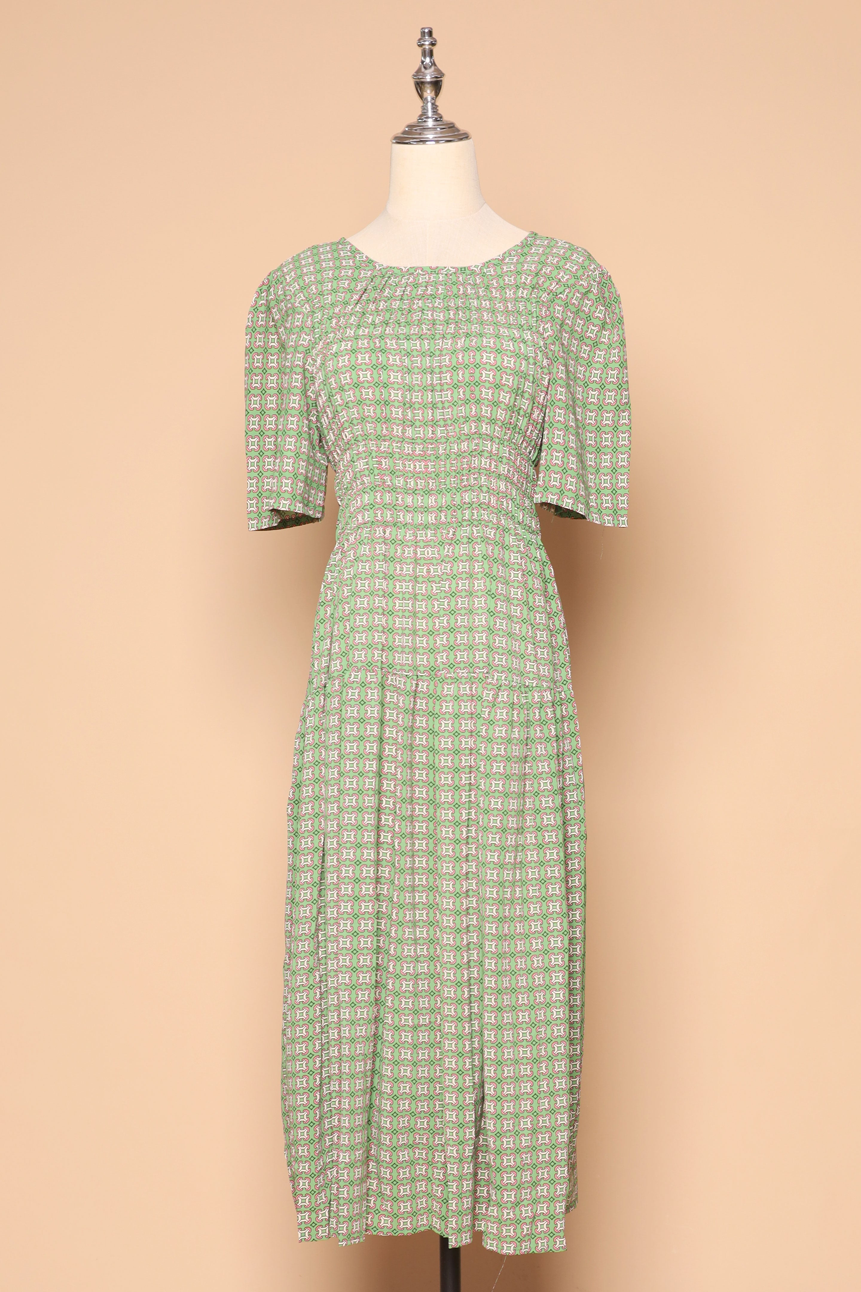 PO - Astha Dress in Green Pattern
