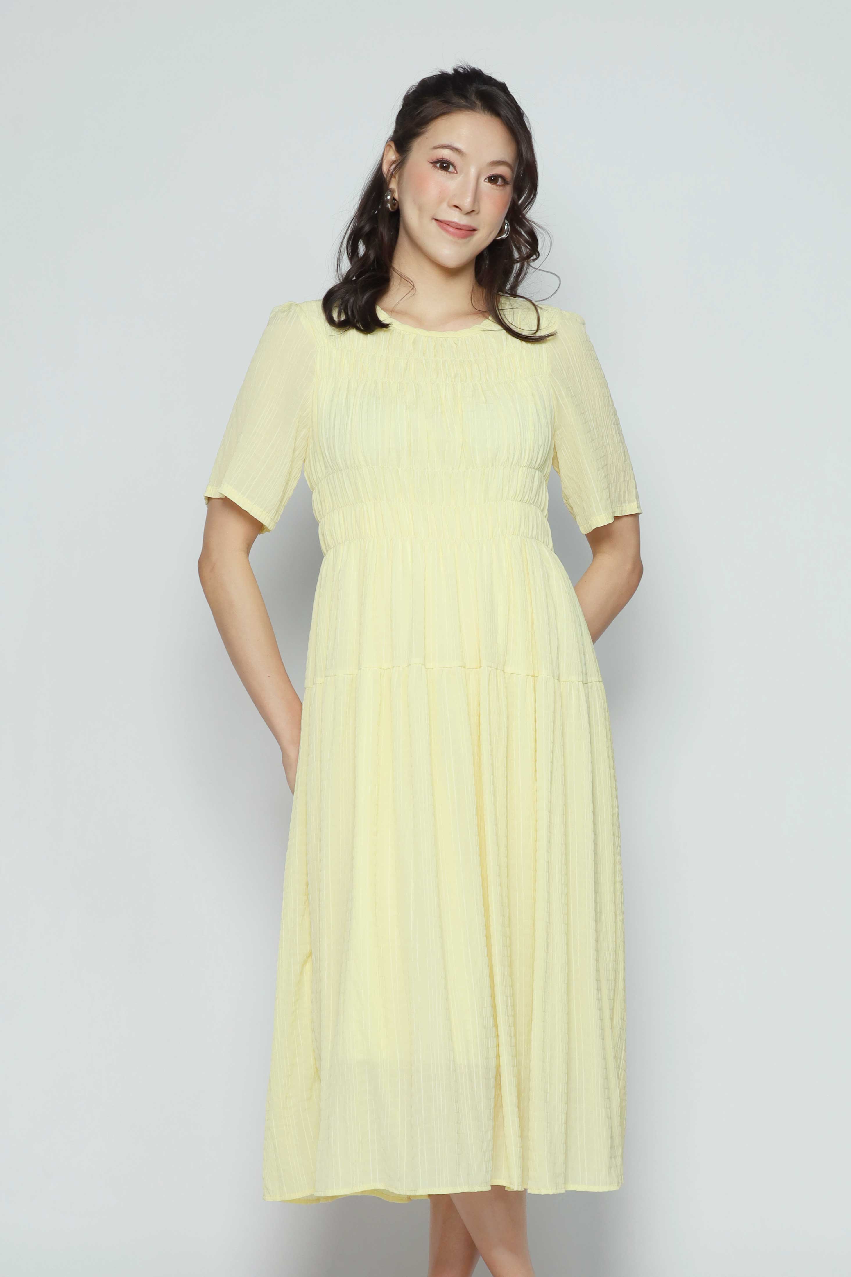 Backorders Astha Dress in Yellow