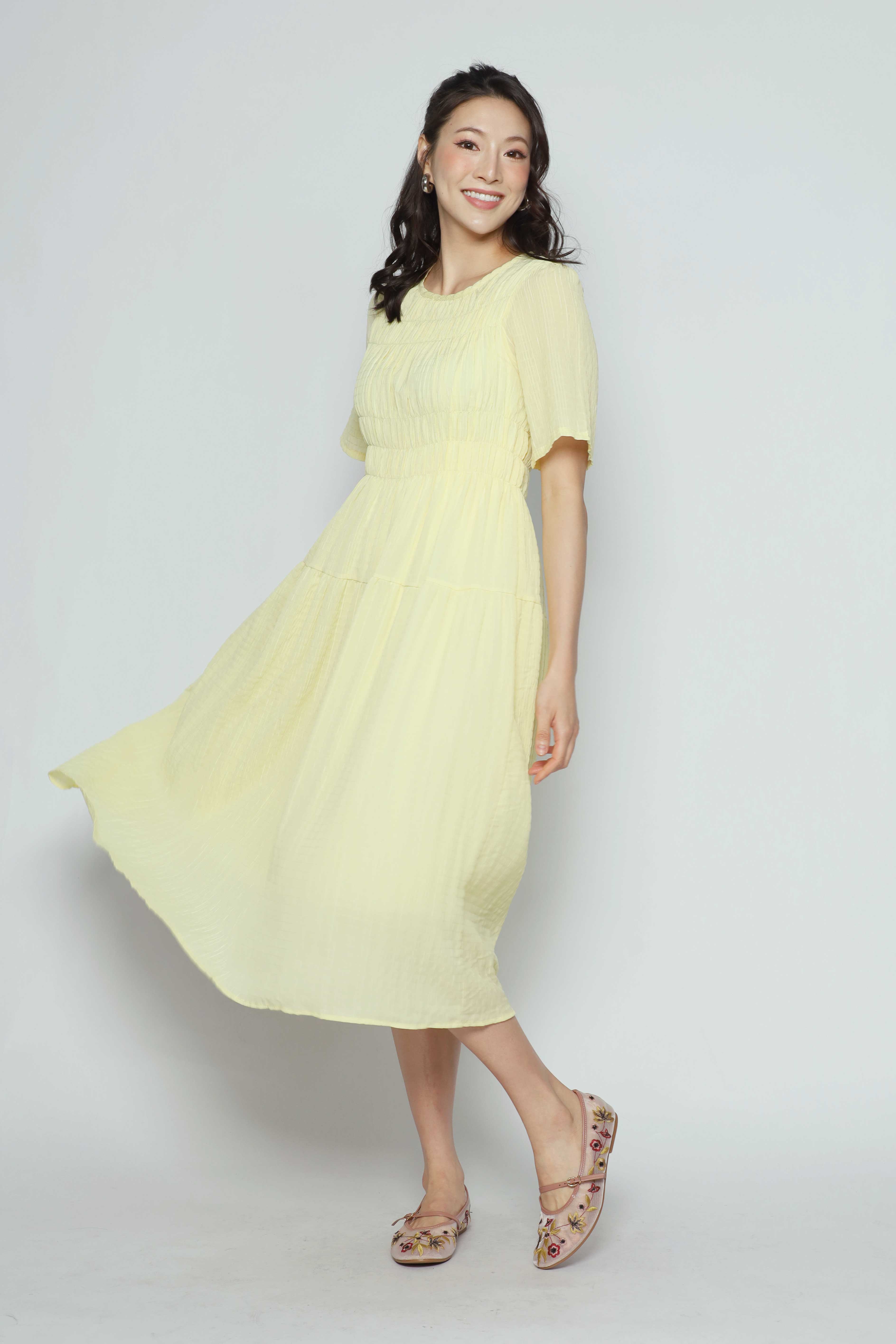 Backorders Astha Dress in Yellow