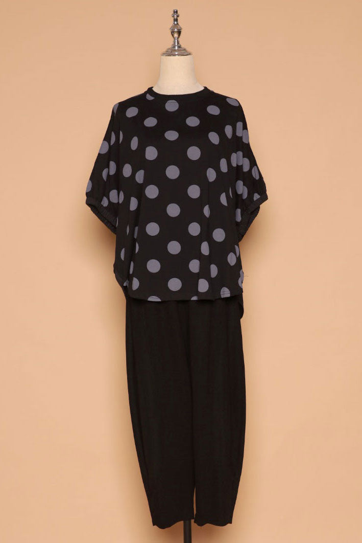 PO - Astri Polkadot Batwing Top