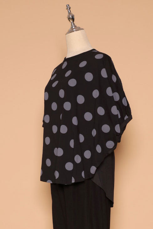 PO - Astri Polkadot Batwing Top