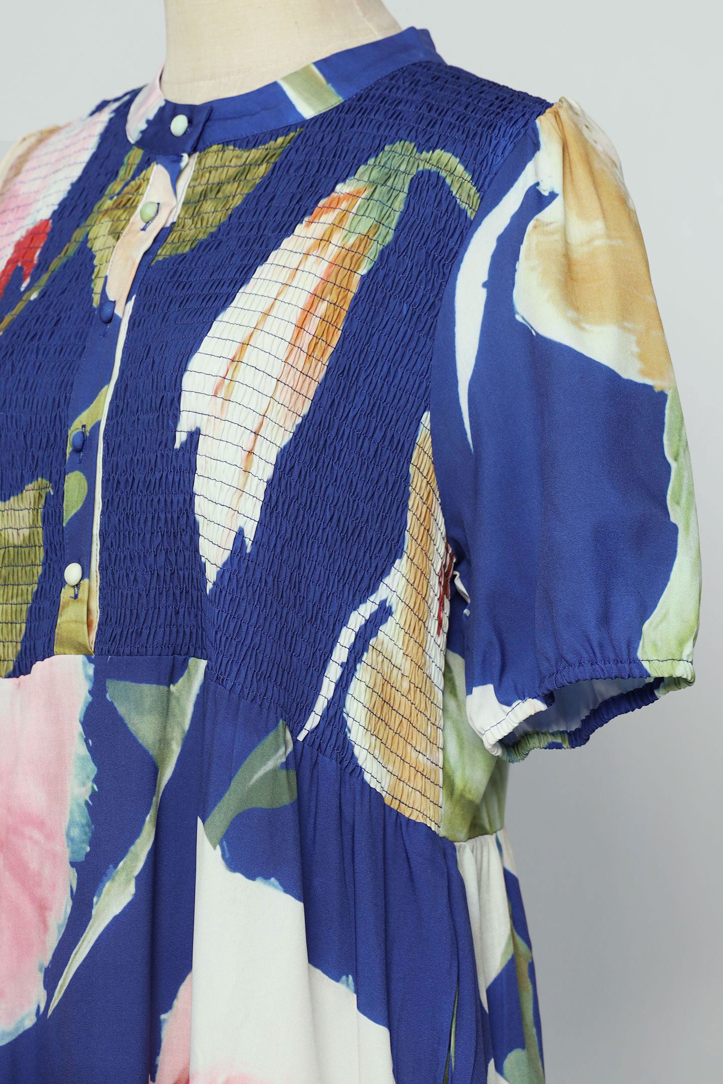PO - Aurora Dress in Blue Pink Magnolia