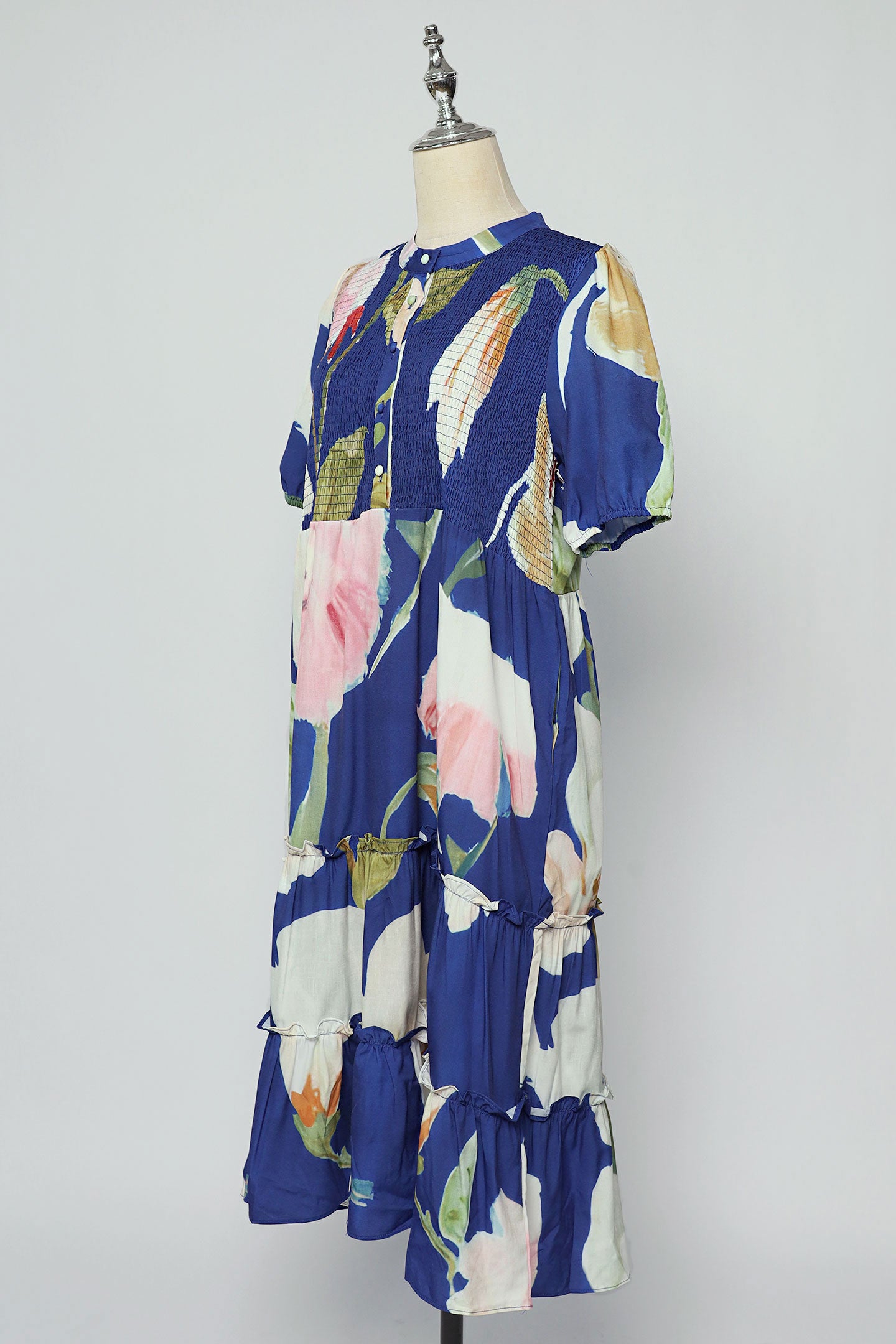 PO - Aurora Dress in Blue Pink Magnolia