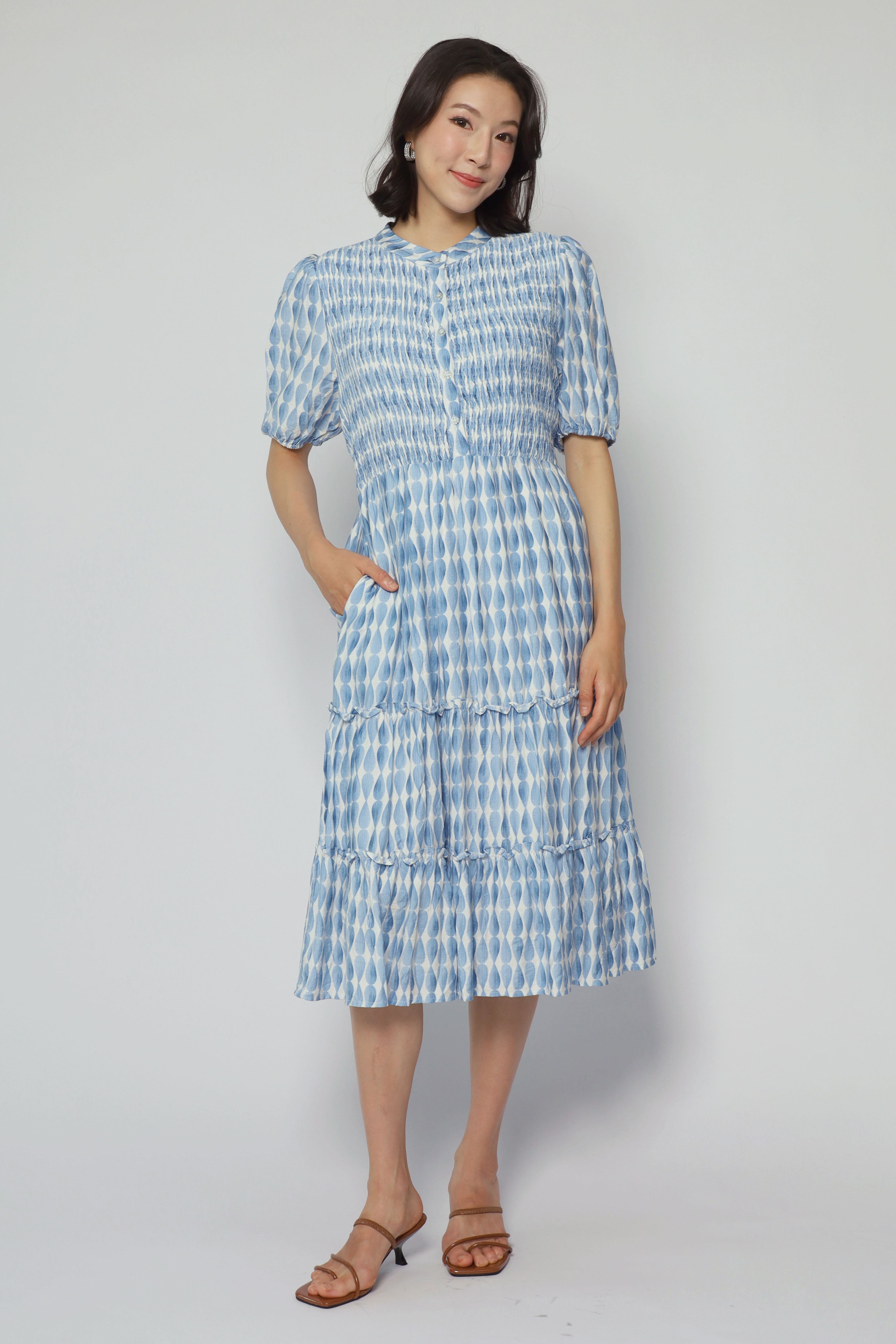 Aurora Dress in Blue Whirl