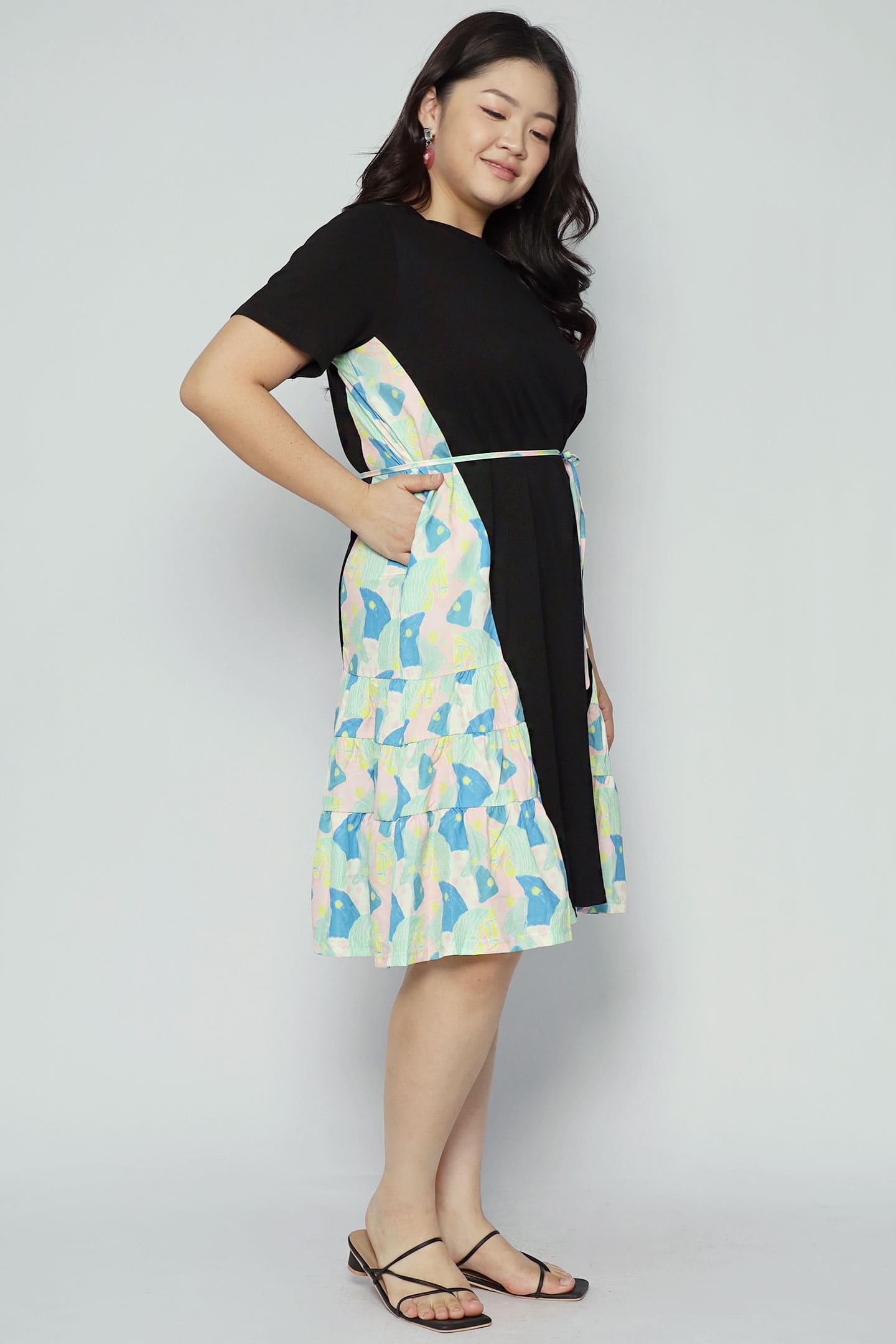 Ava Dress in Sorbet Tiles