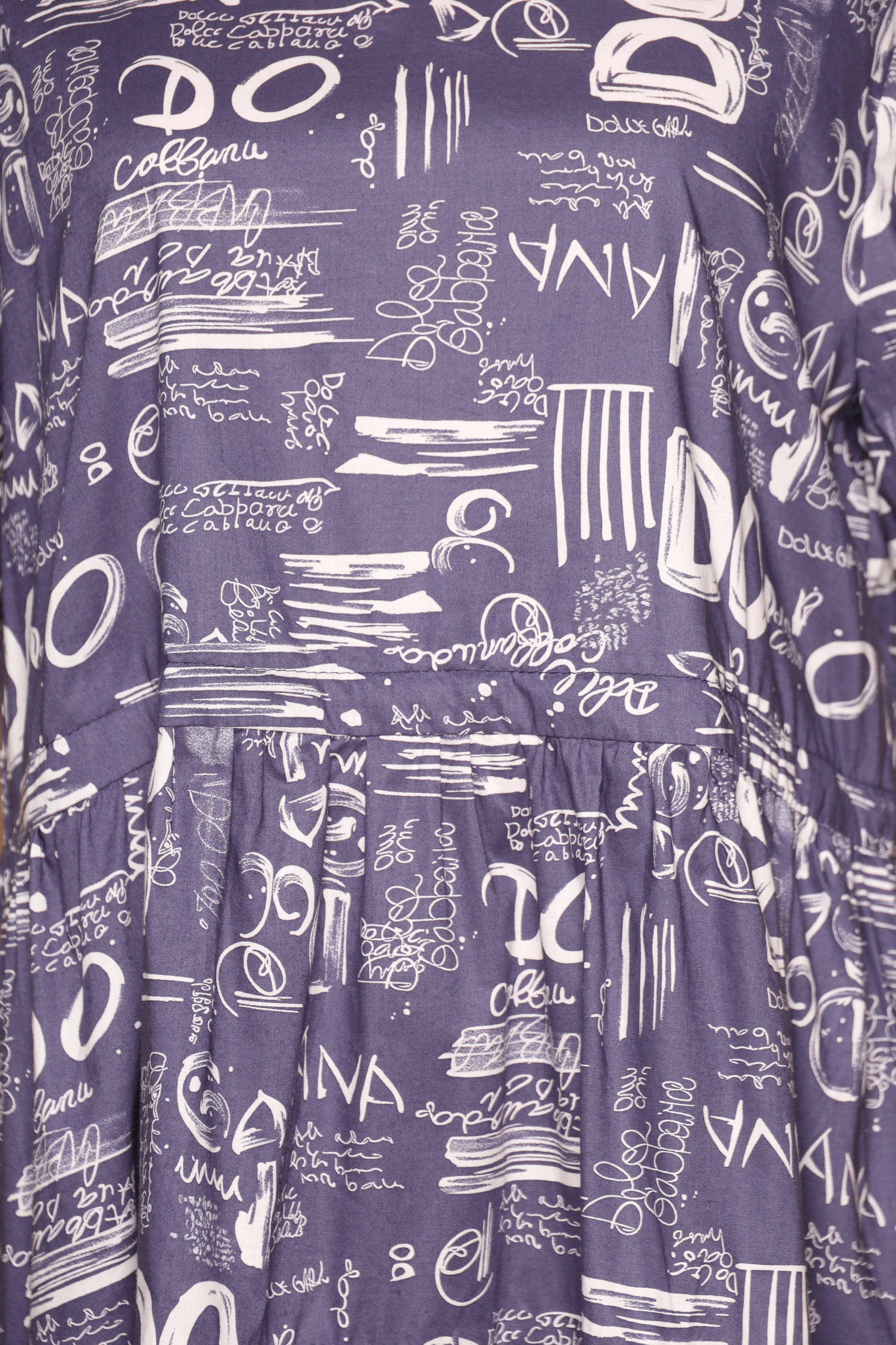 PO - Avelyn Dress in Blue Scribbles