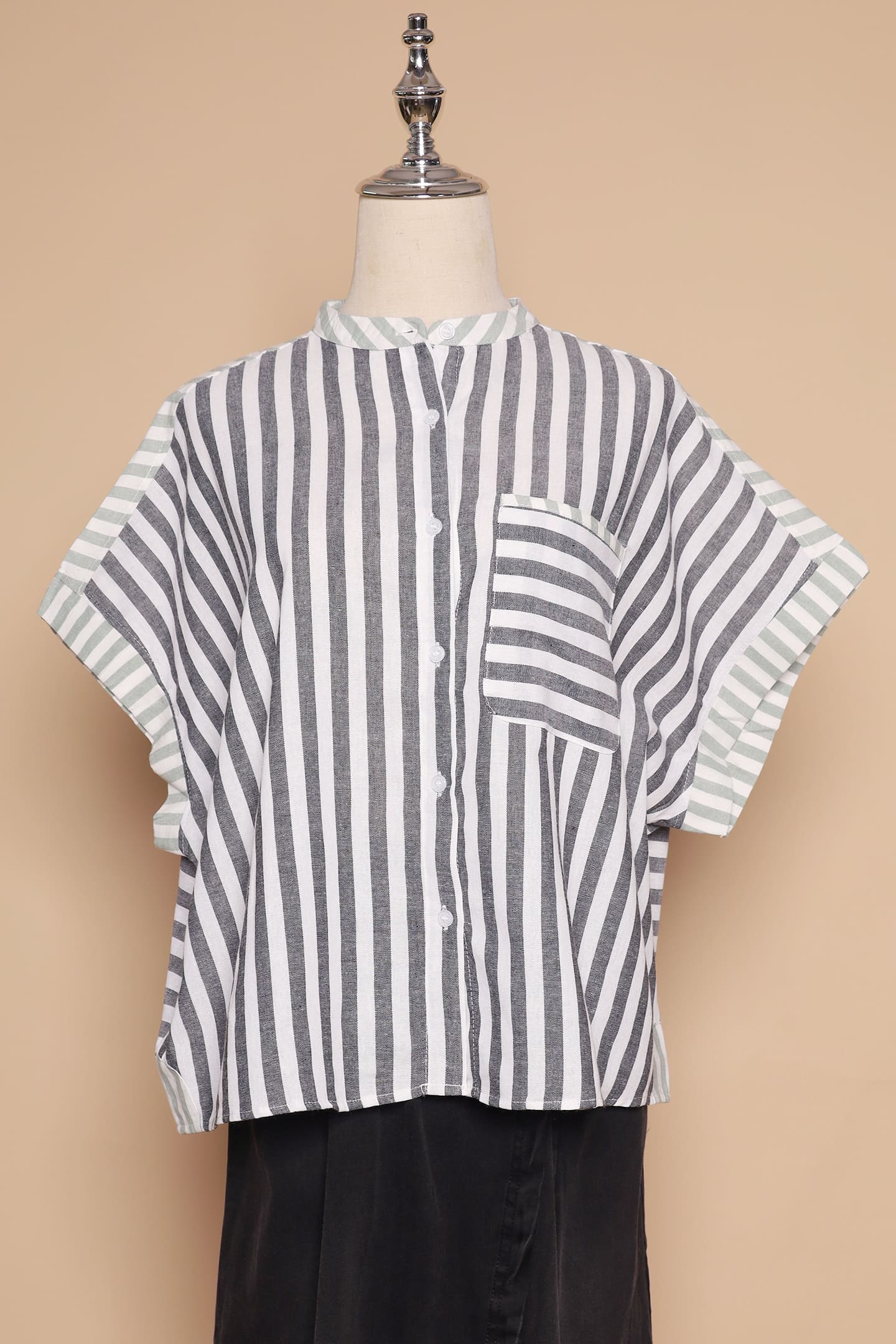 PO - Averie Top in Blue Stripes