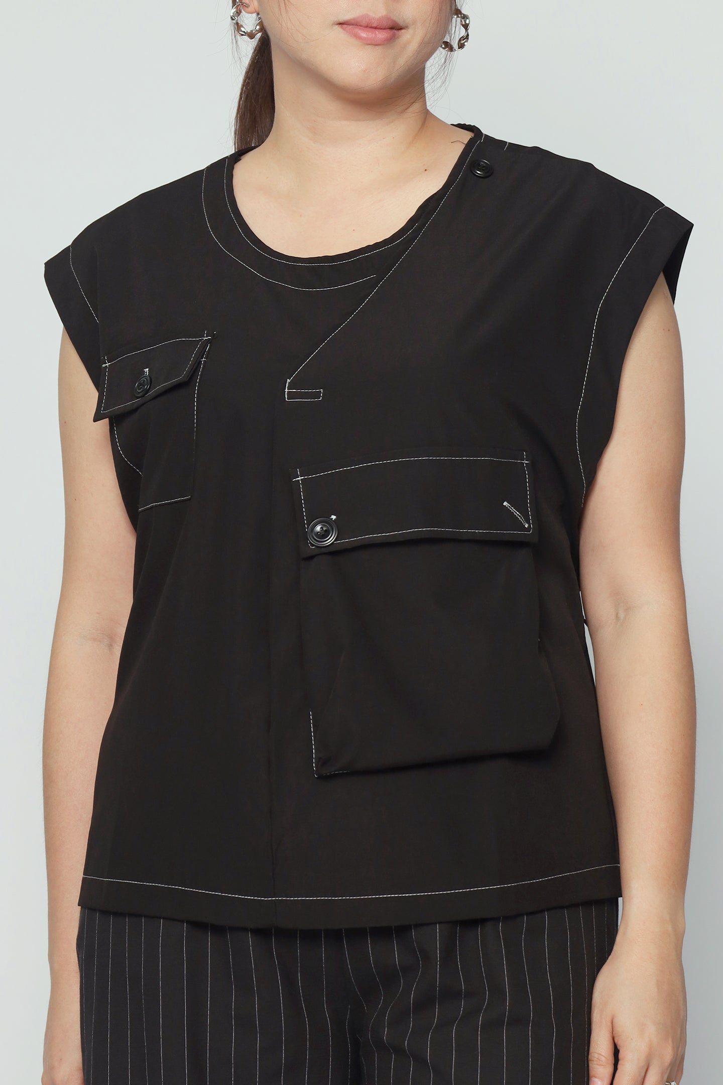 Blake Trimming Top in Black