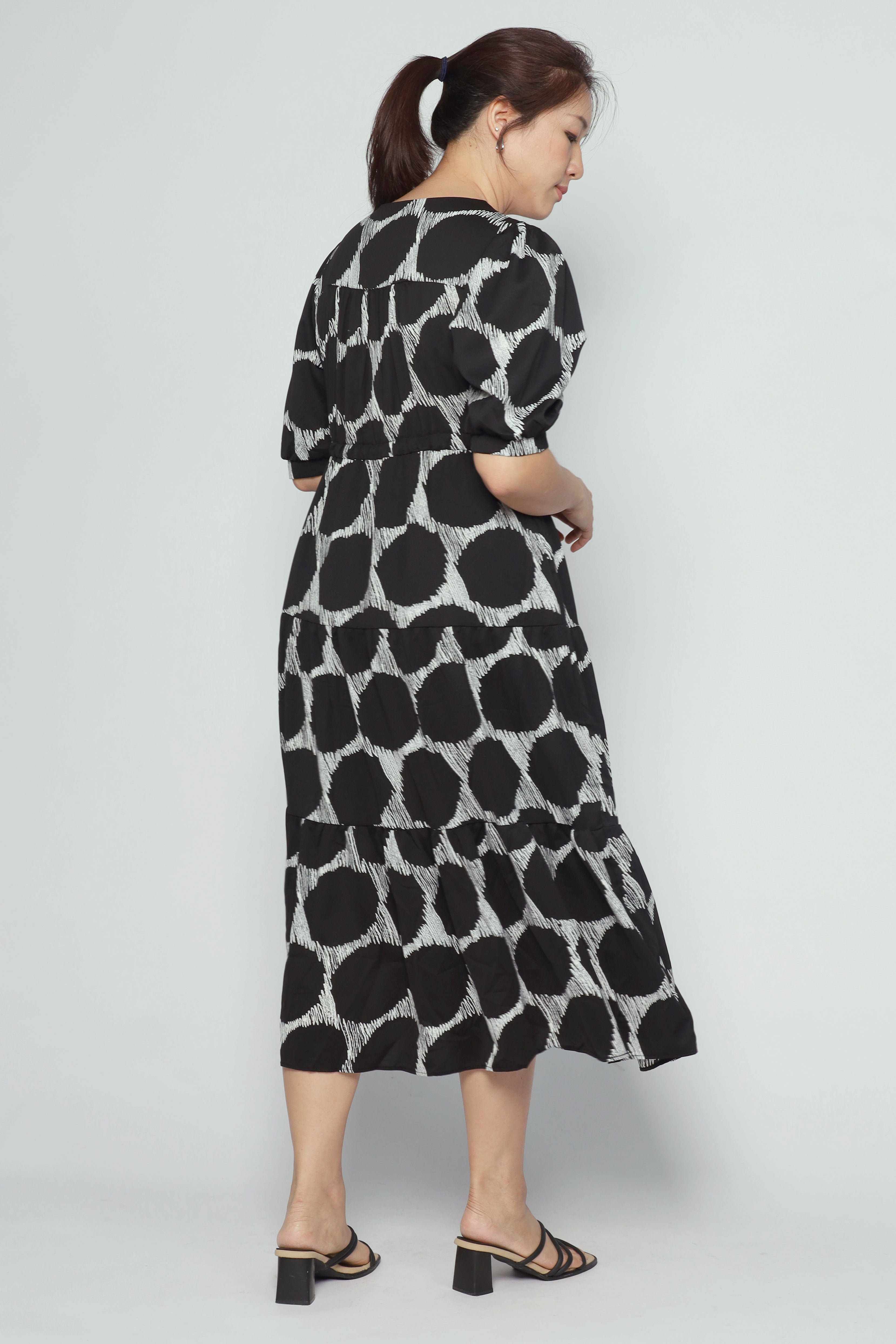 Bree Dress in Circles Print