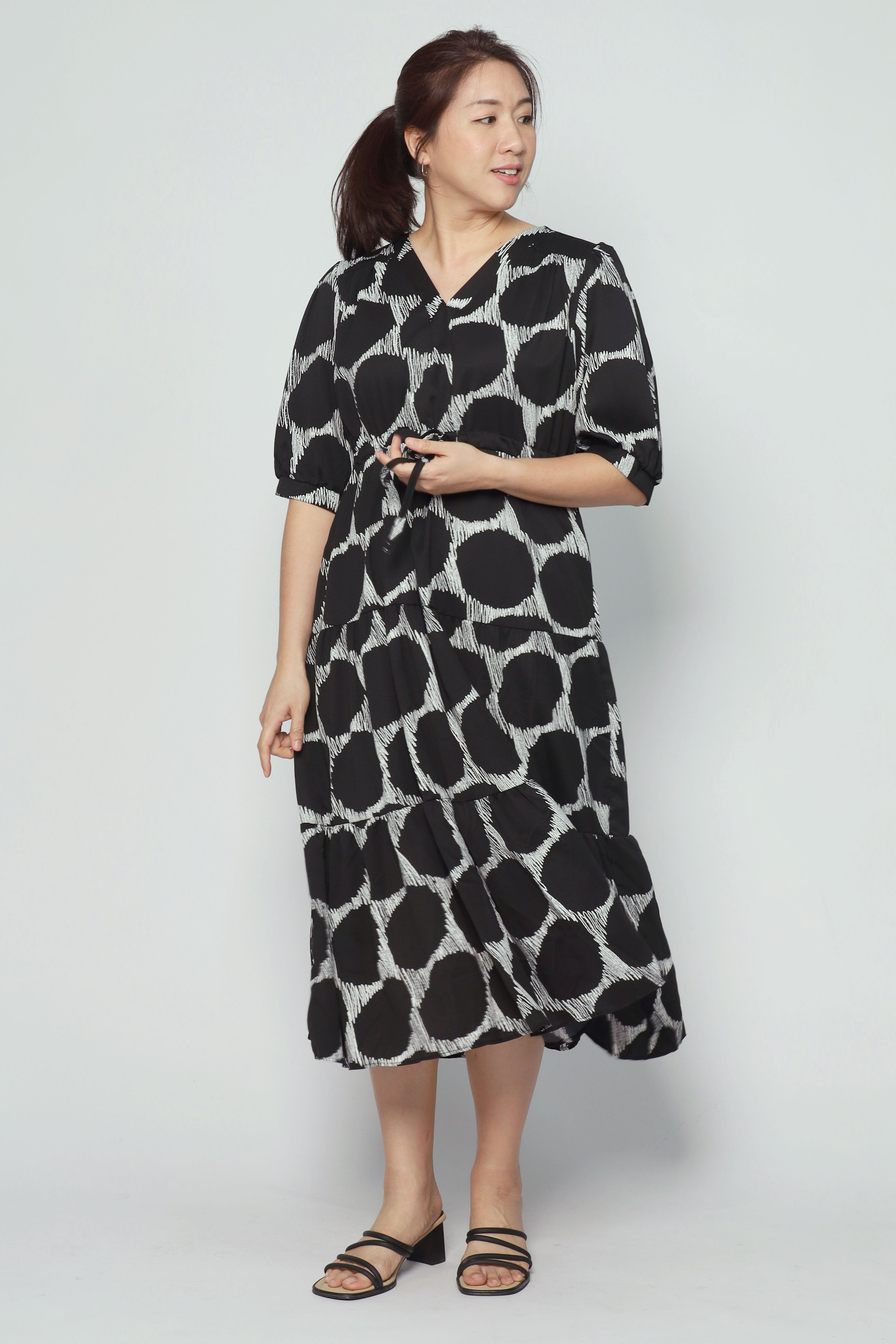 Bree Dress in Circles Print