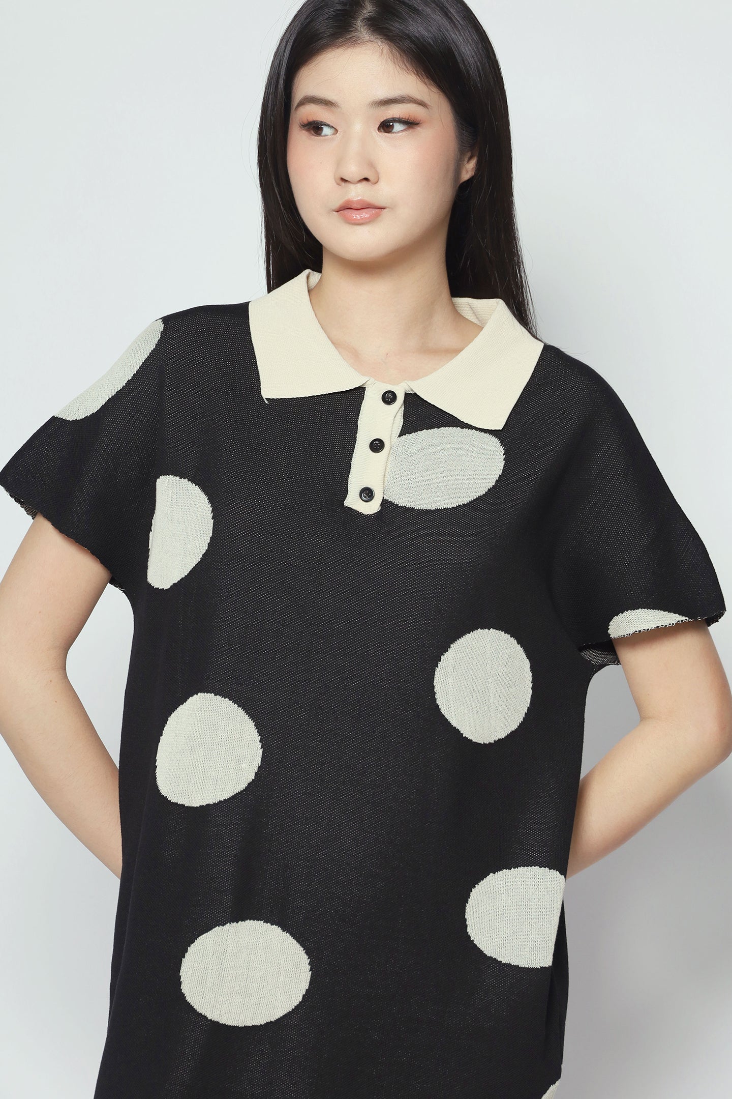 Bunbun Polkadot Knit Dress