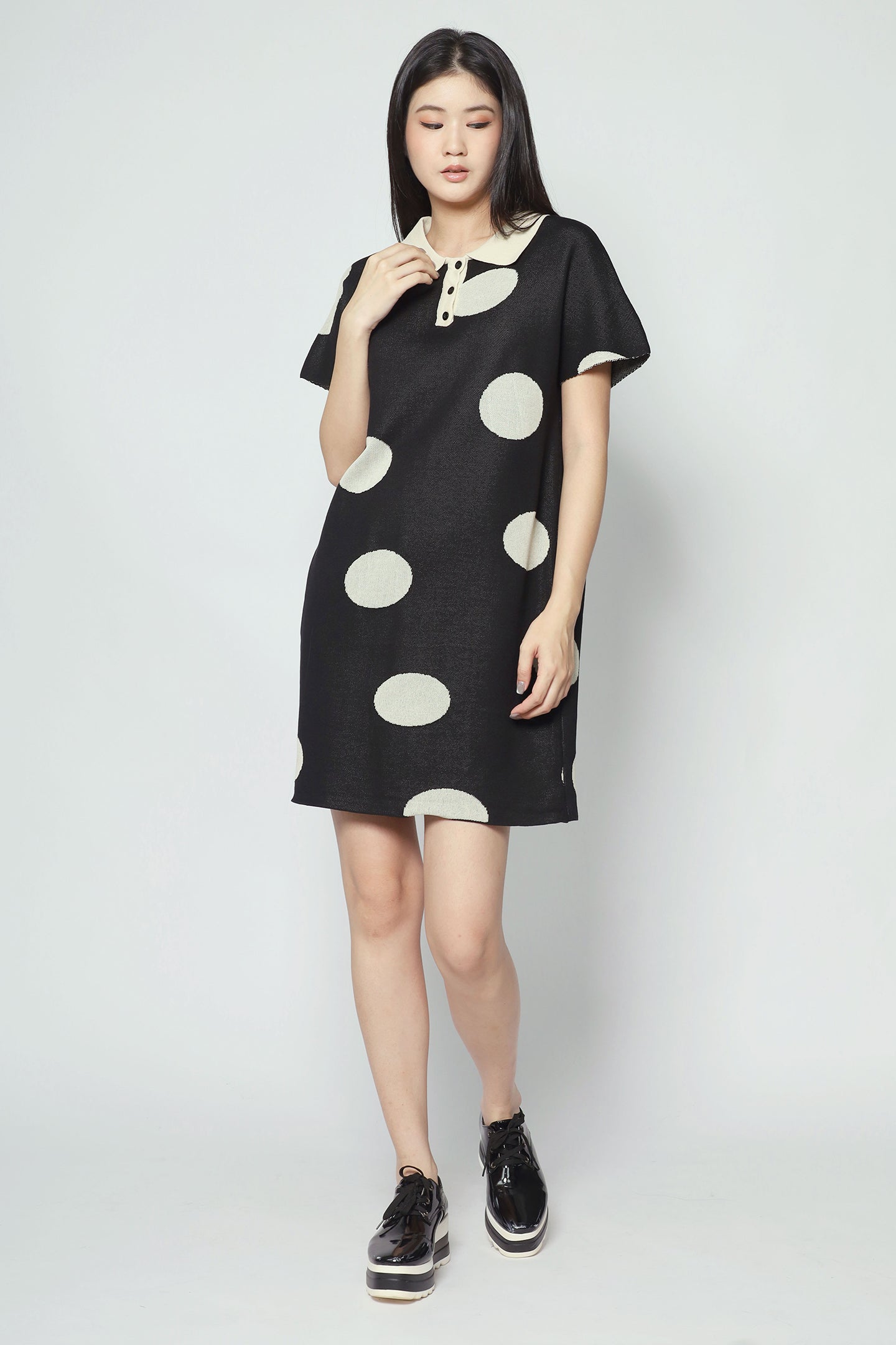 Bunbun Polkadot Knit Dress