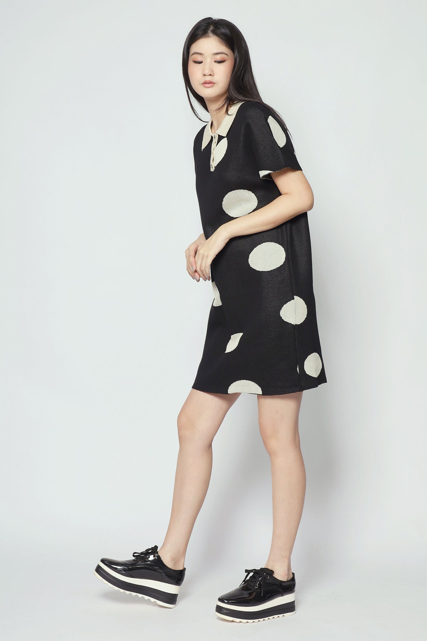 Bunbun Polkadot Knit Dress
