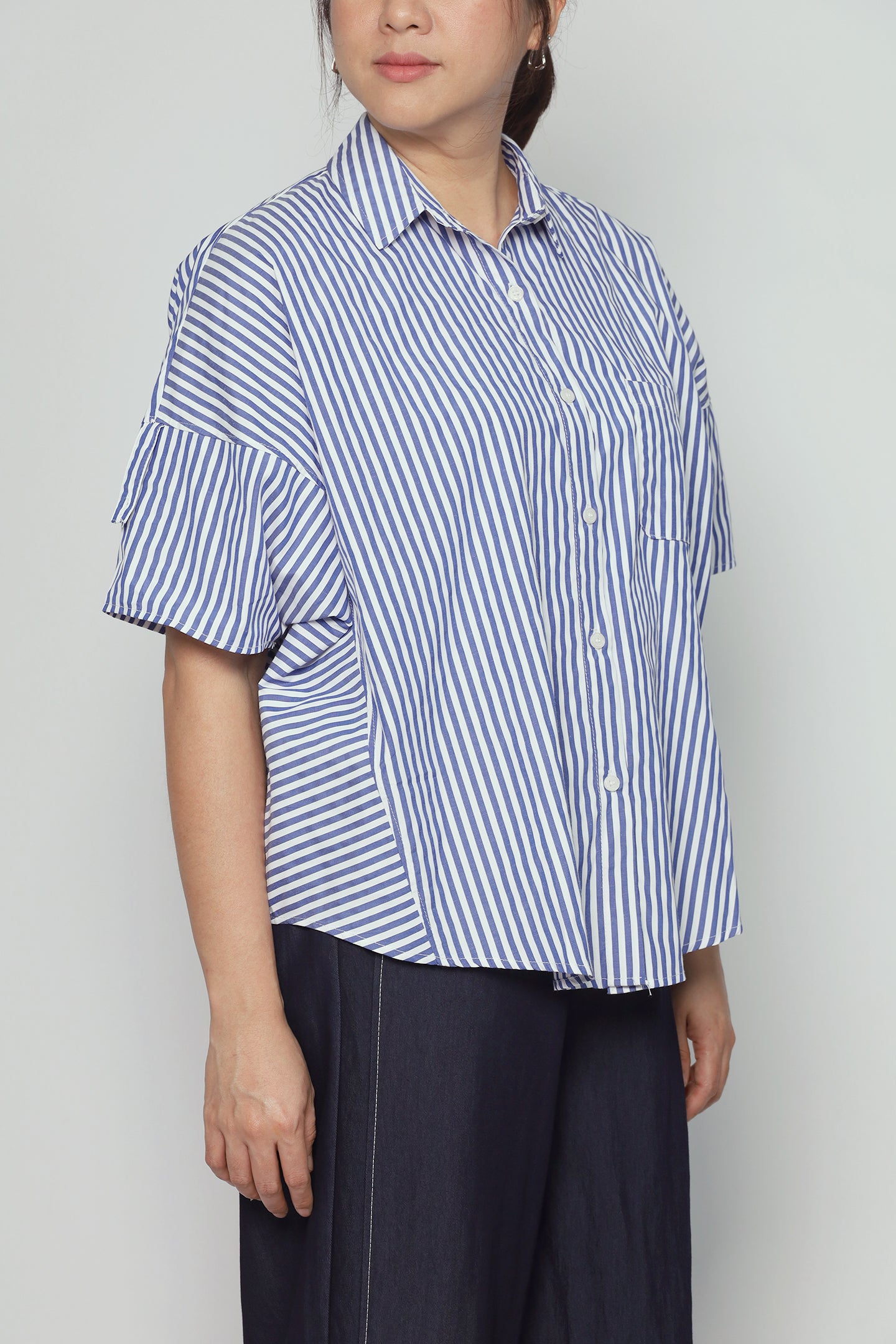 Byra Top in Blue Stripes