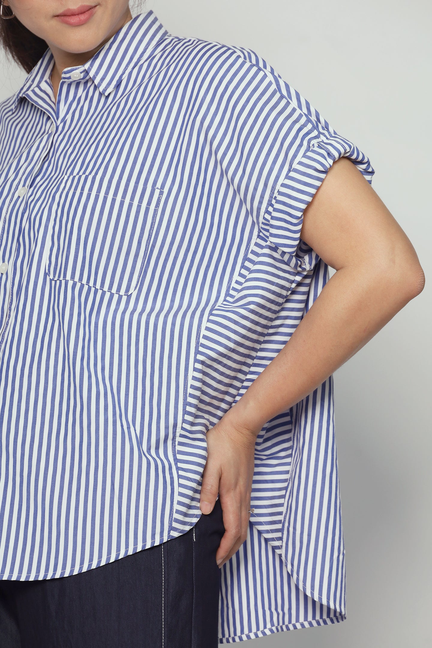 Byra Top in Blue Stripes