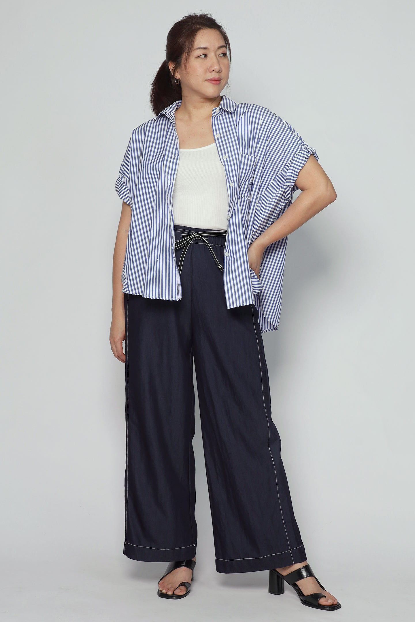 Byra Top in Blue Stripes