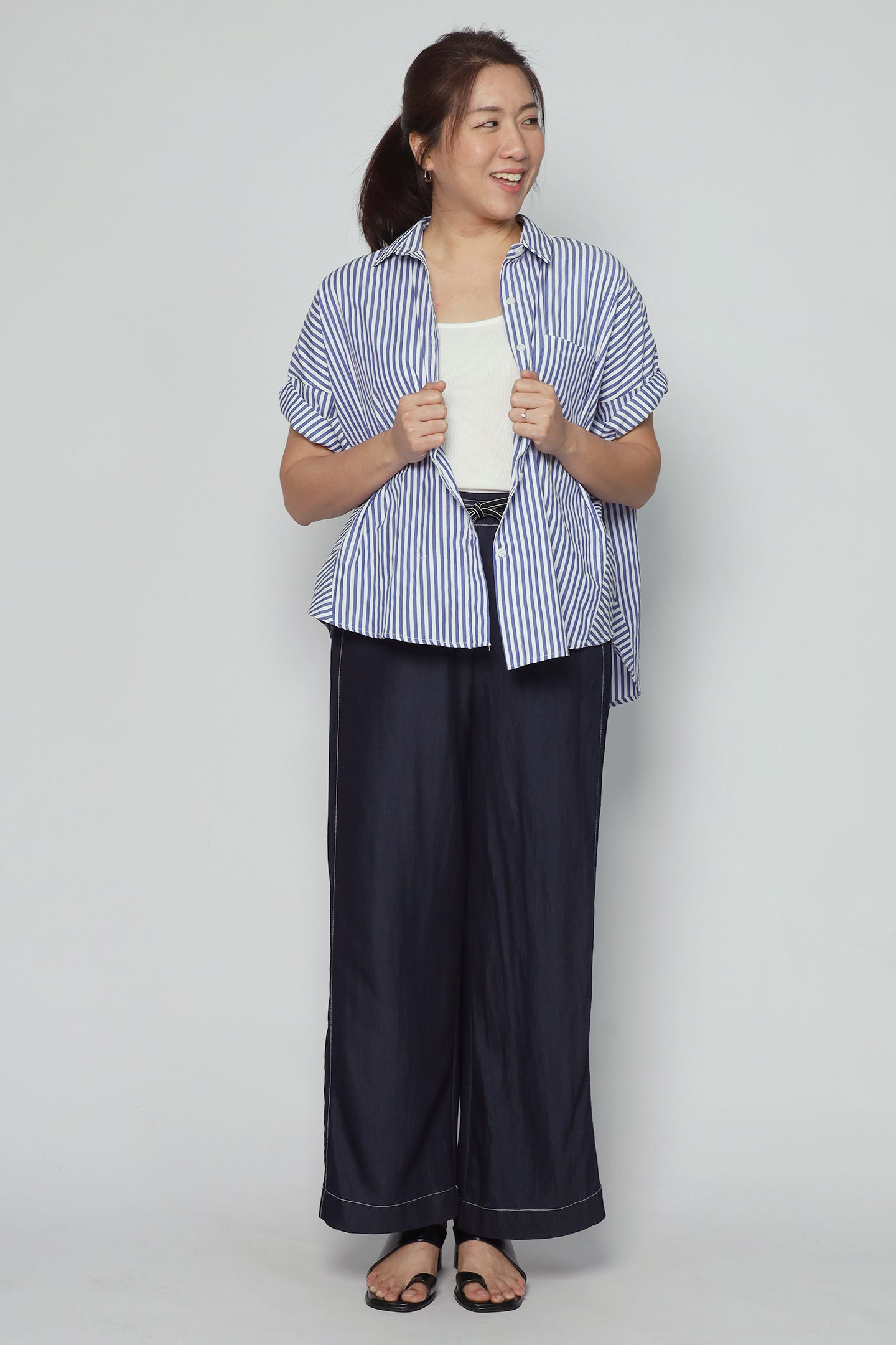 Byra Top in Blue Stripes
