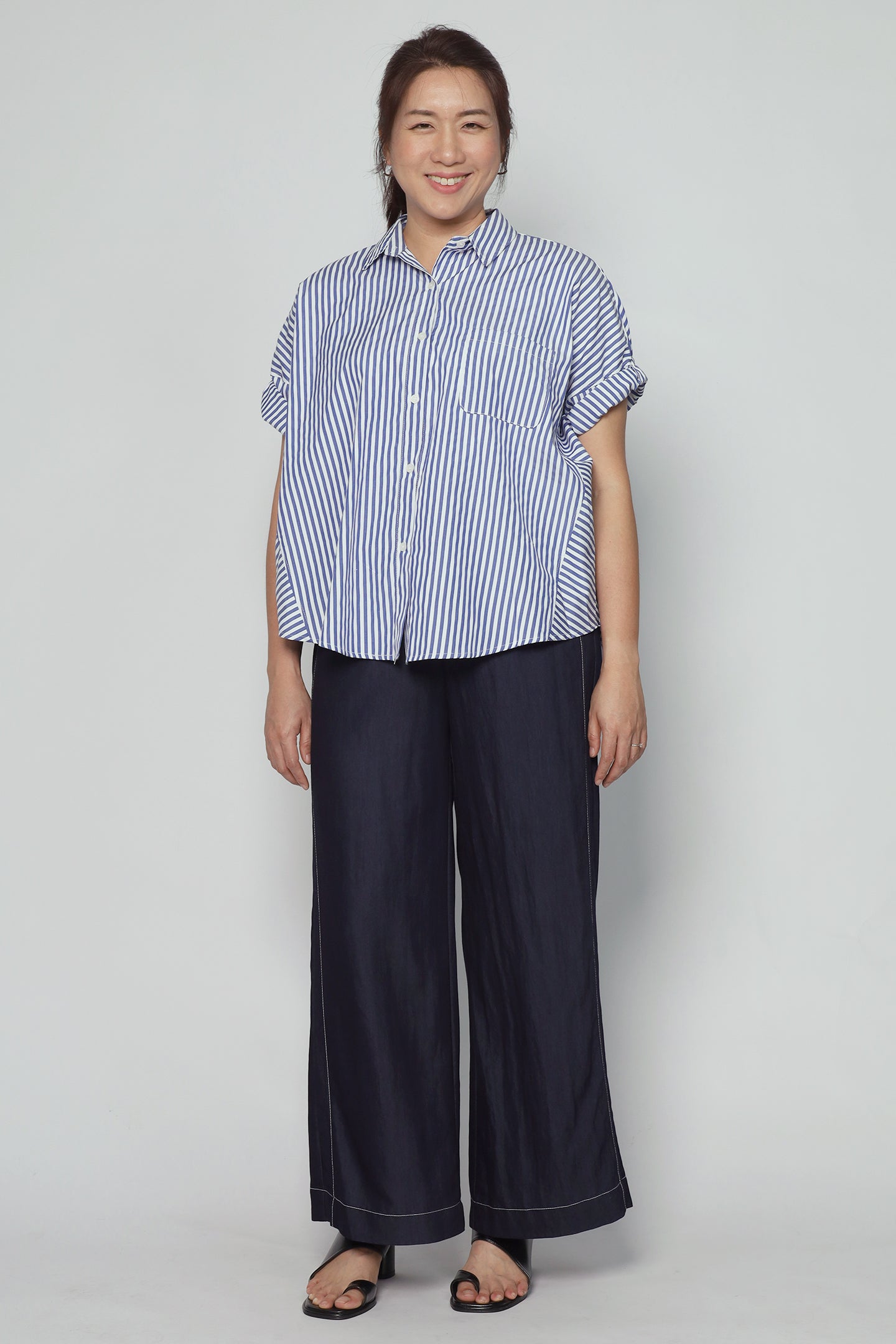 Byra Top in Blue Stripes