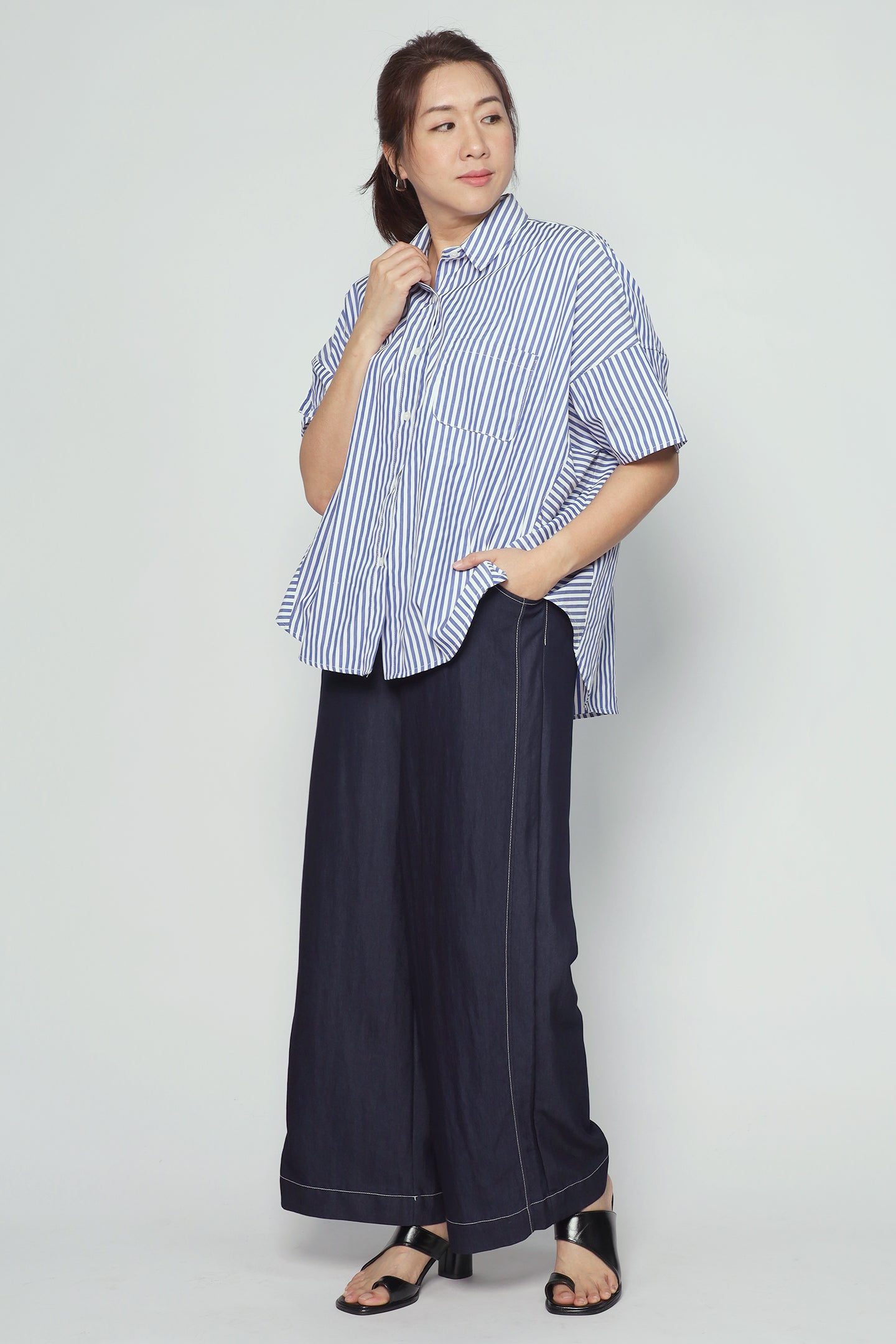 Byra Top in Blue Stripes
