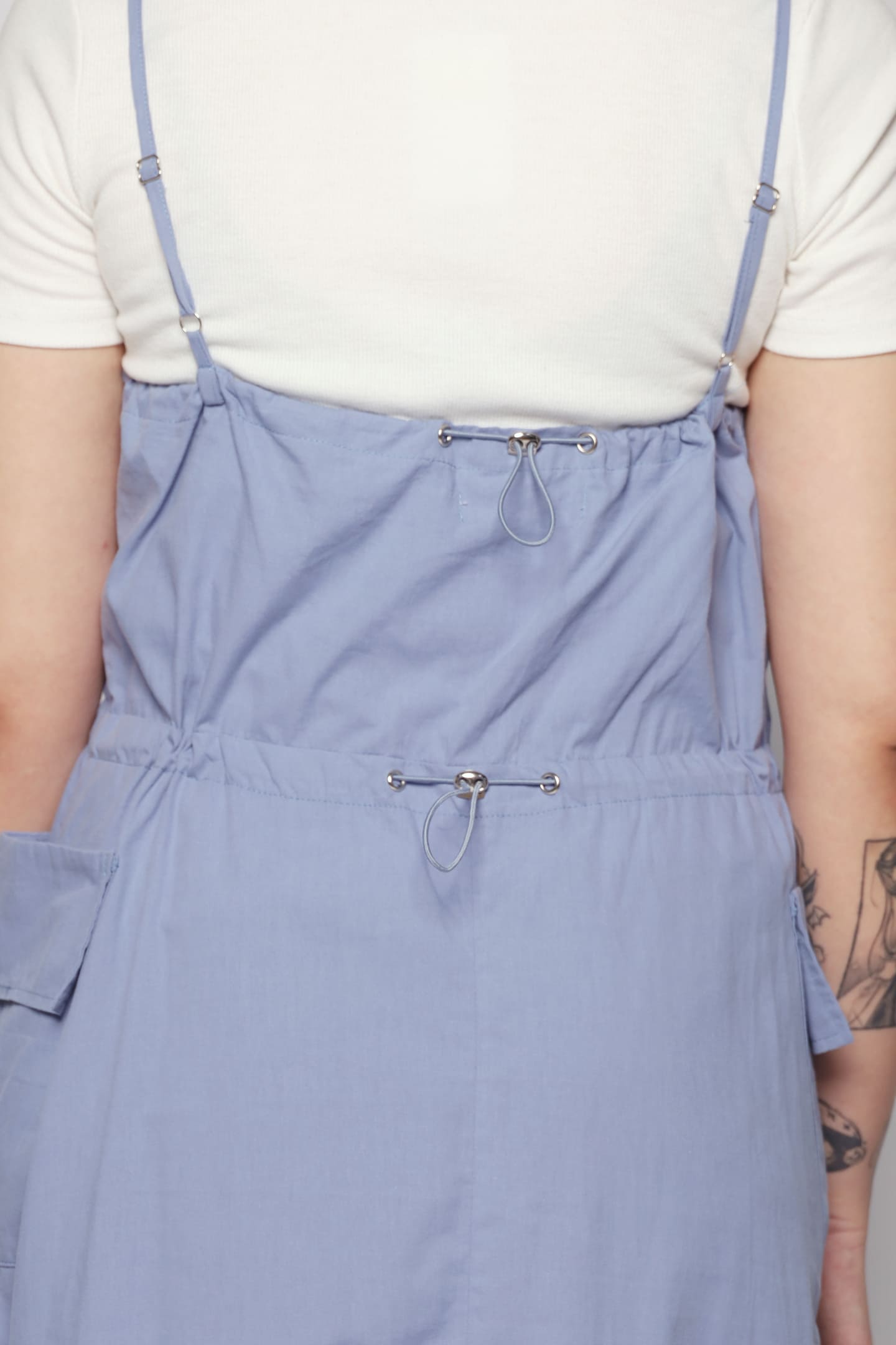 Bailey Pinafore Dress in Blue