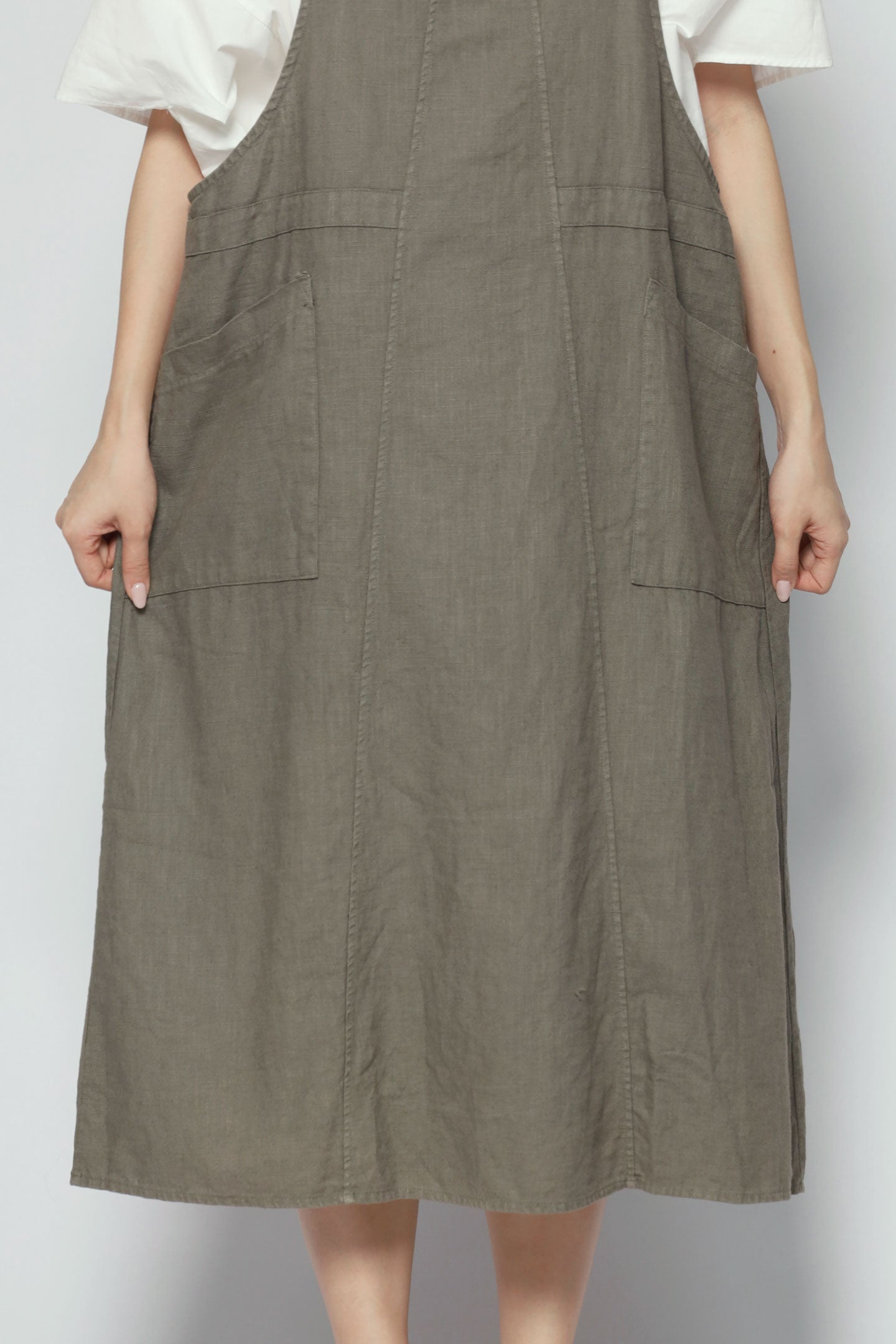 Baylor Pinafore Dress in Green