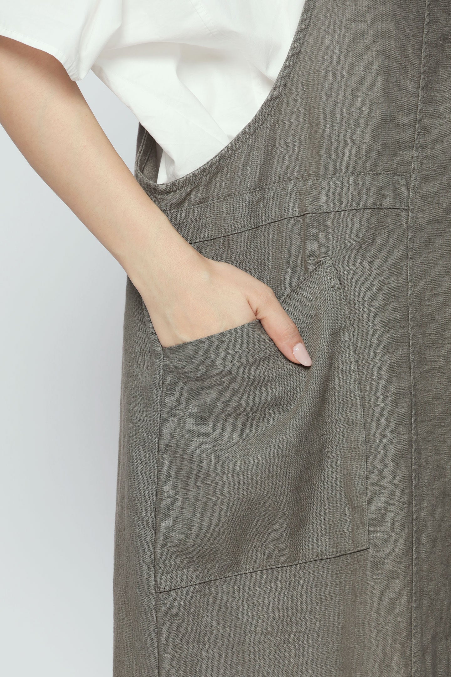 Baylor Pinafore Dress in Green