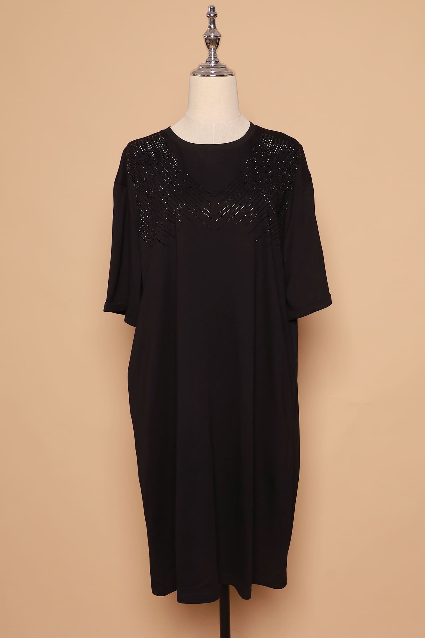 PO - Beckham Embellished Dress in Black
