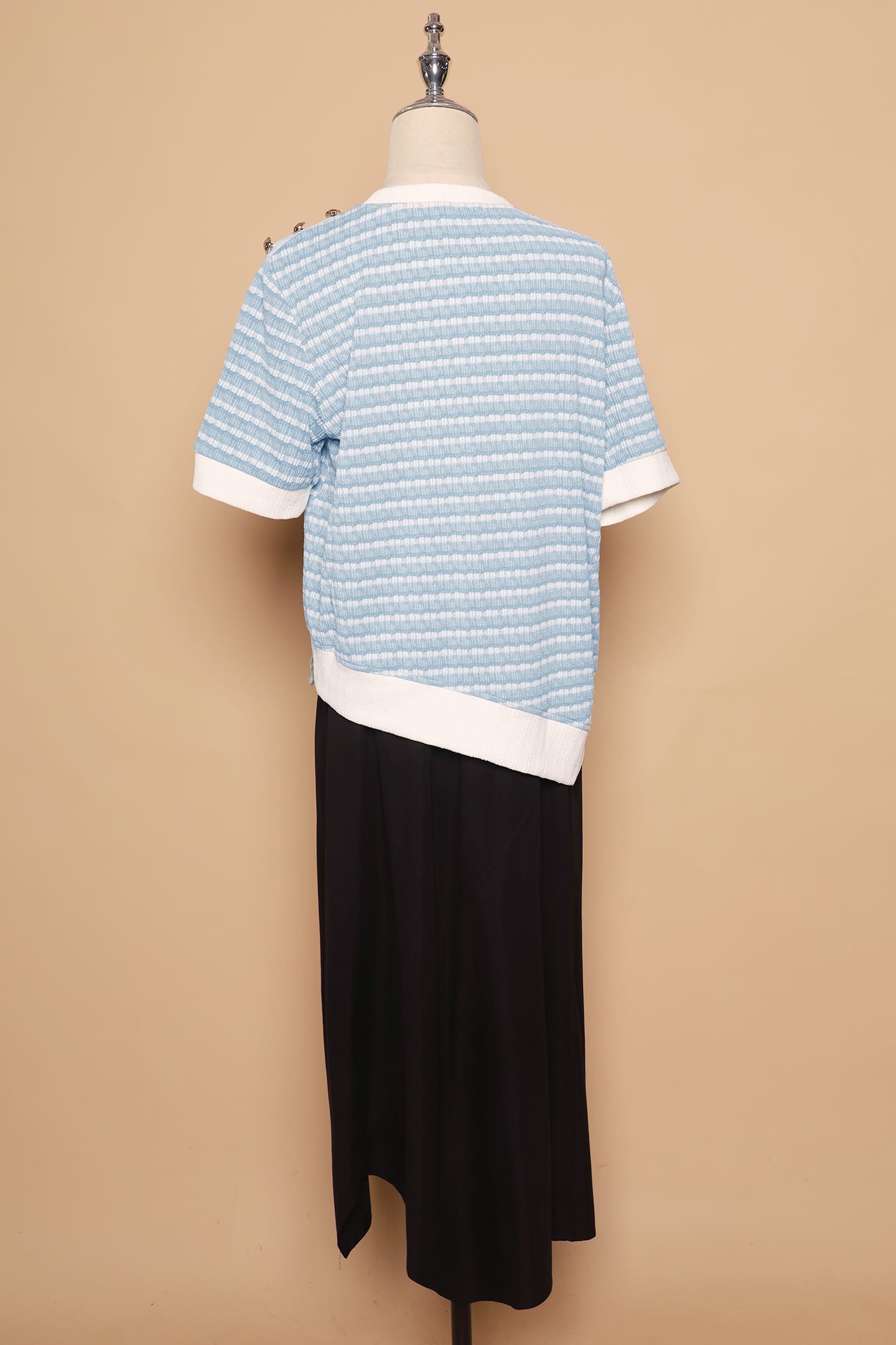 PO - Bey Stripes Knit Top in Blue