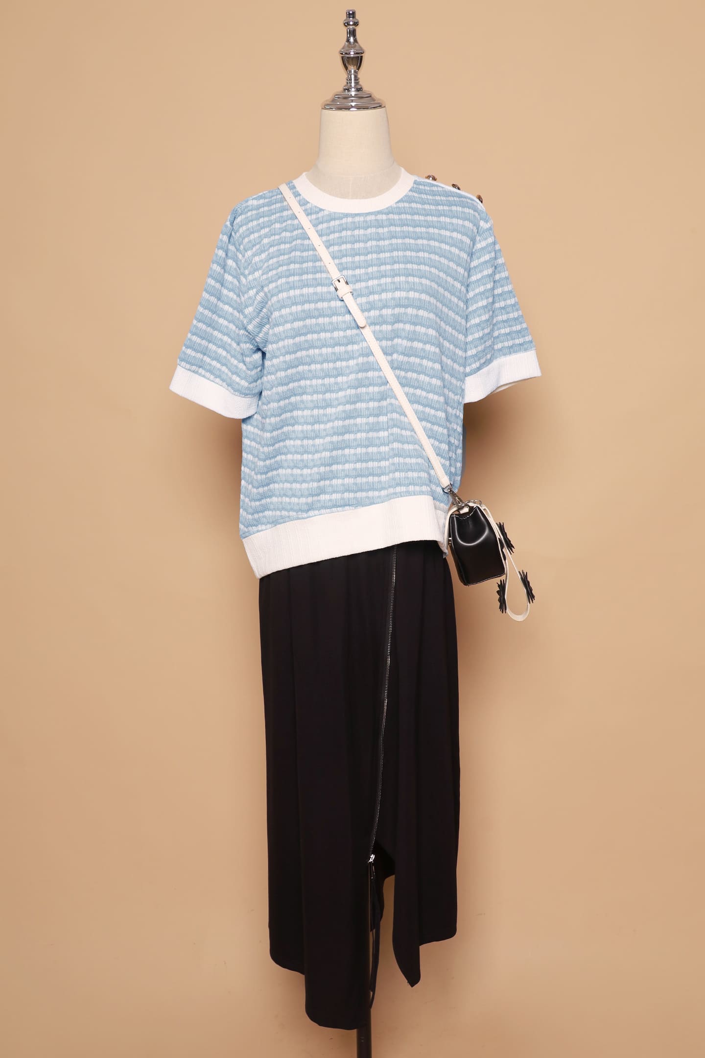 PO - Bey Stripes Knit Top in Blue