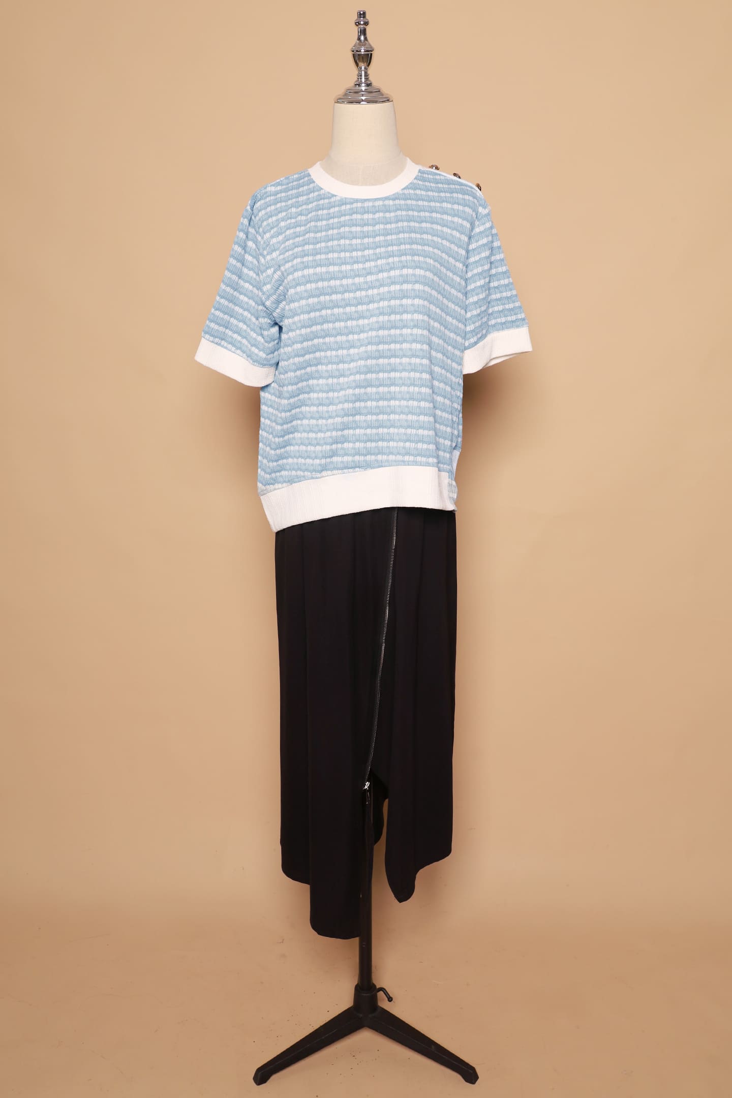 PO - Bey Stripes Knit Top in Blue