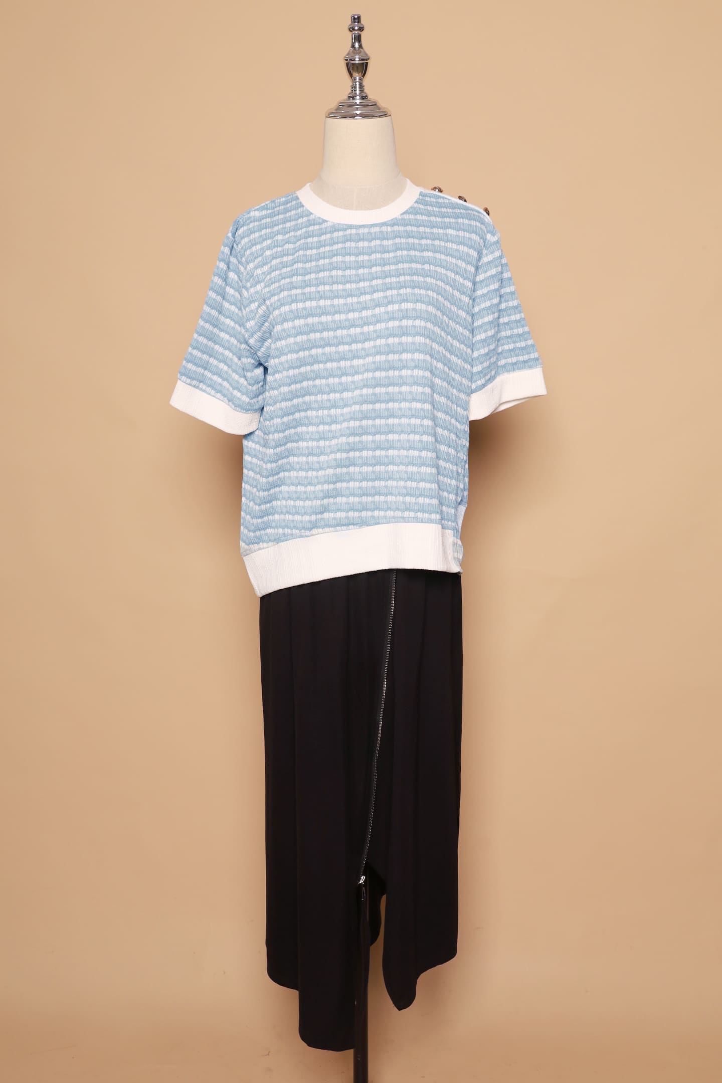 PO - Bey Stripes Knit Top in Blue