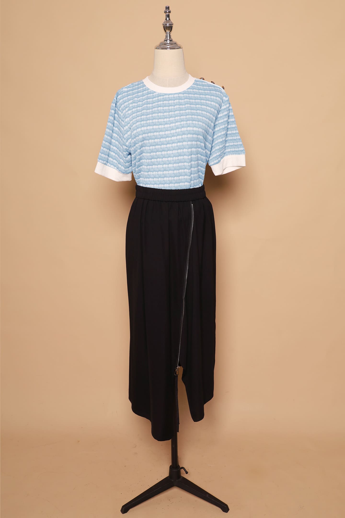 PO - Bey Stripes Knit Top in Blue