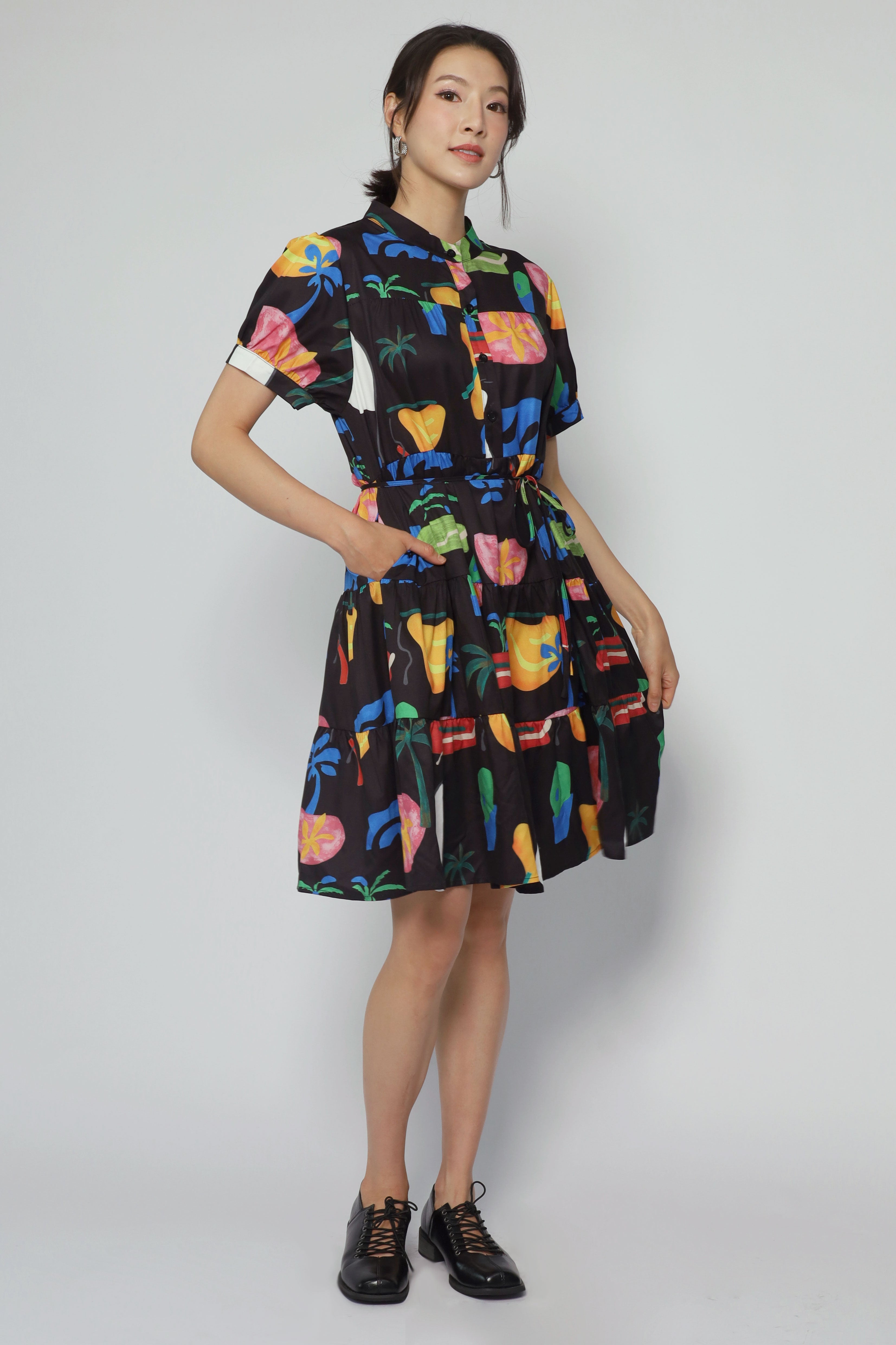 Bibi Dress in Palm Pop