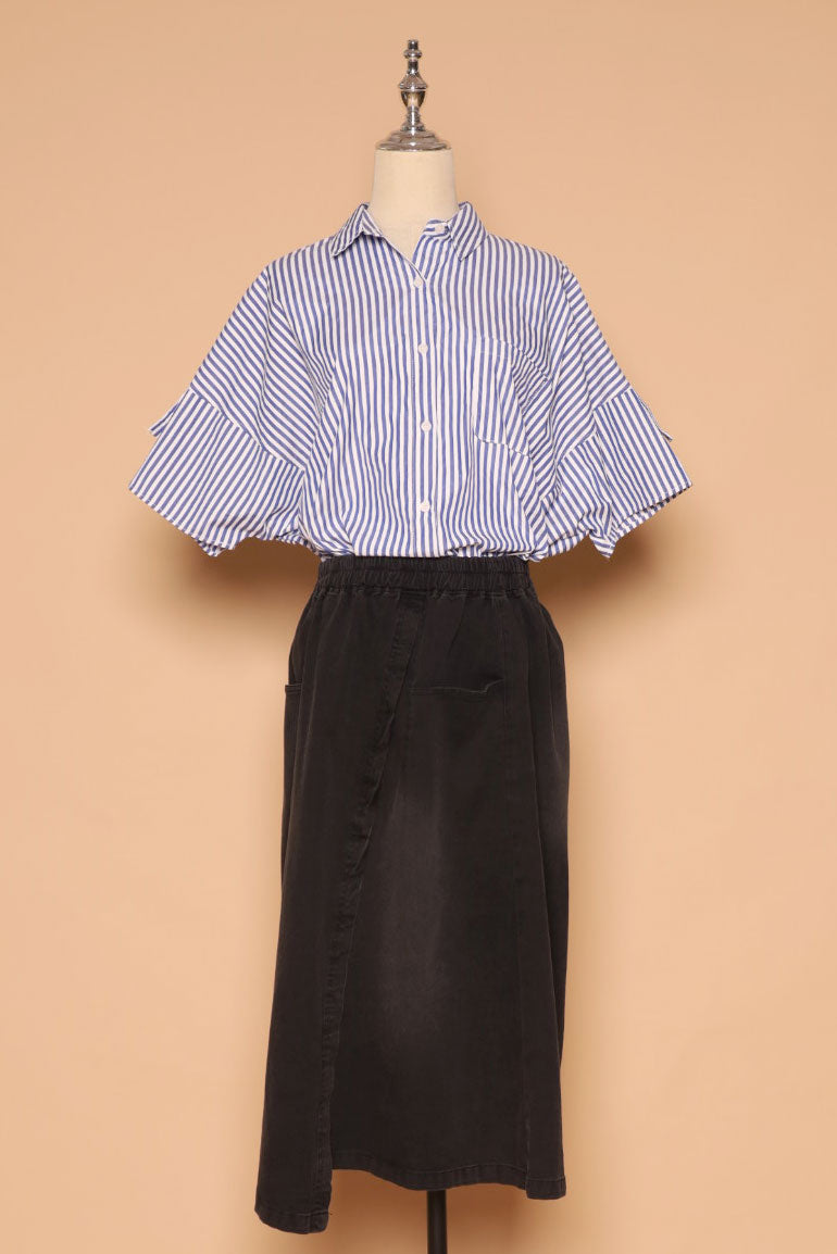 PO - Byra Top in Blue Stripes