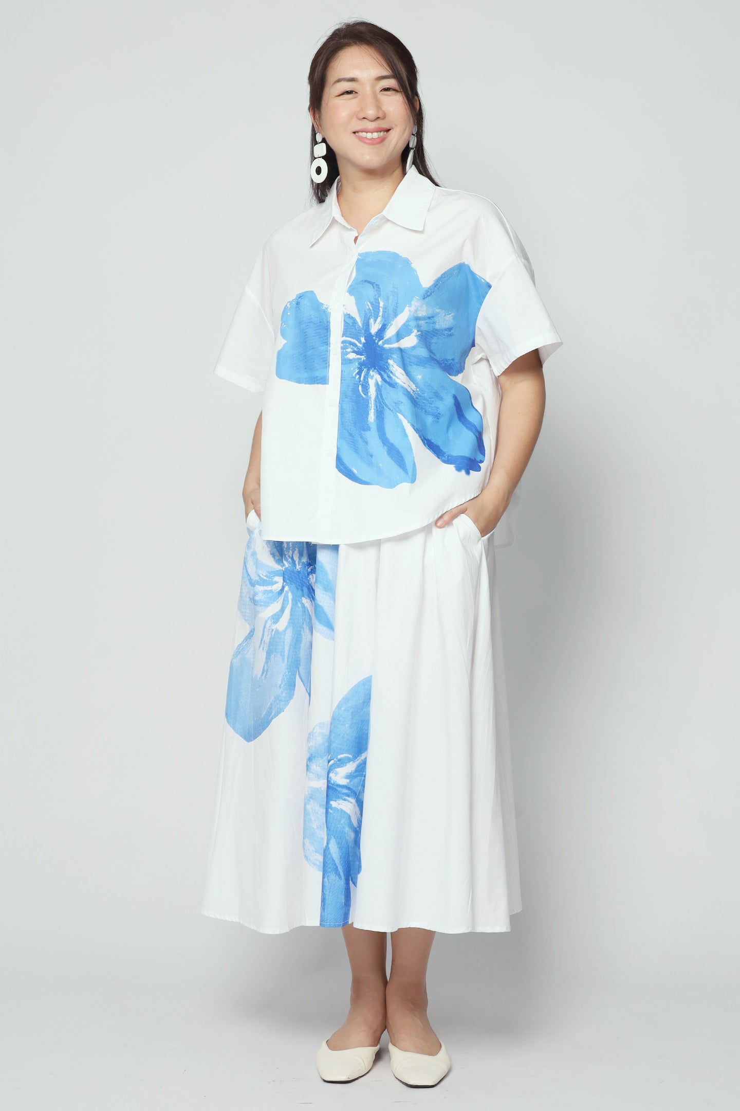 Backorders Cheong 2 in 1 Top and Skirt Set in White