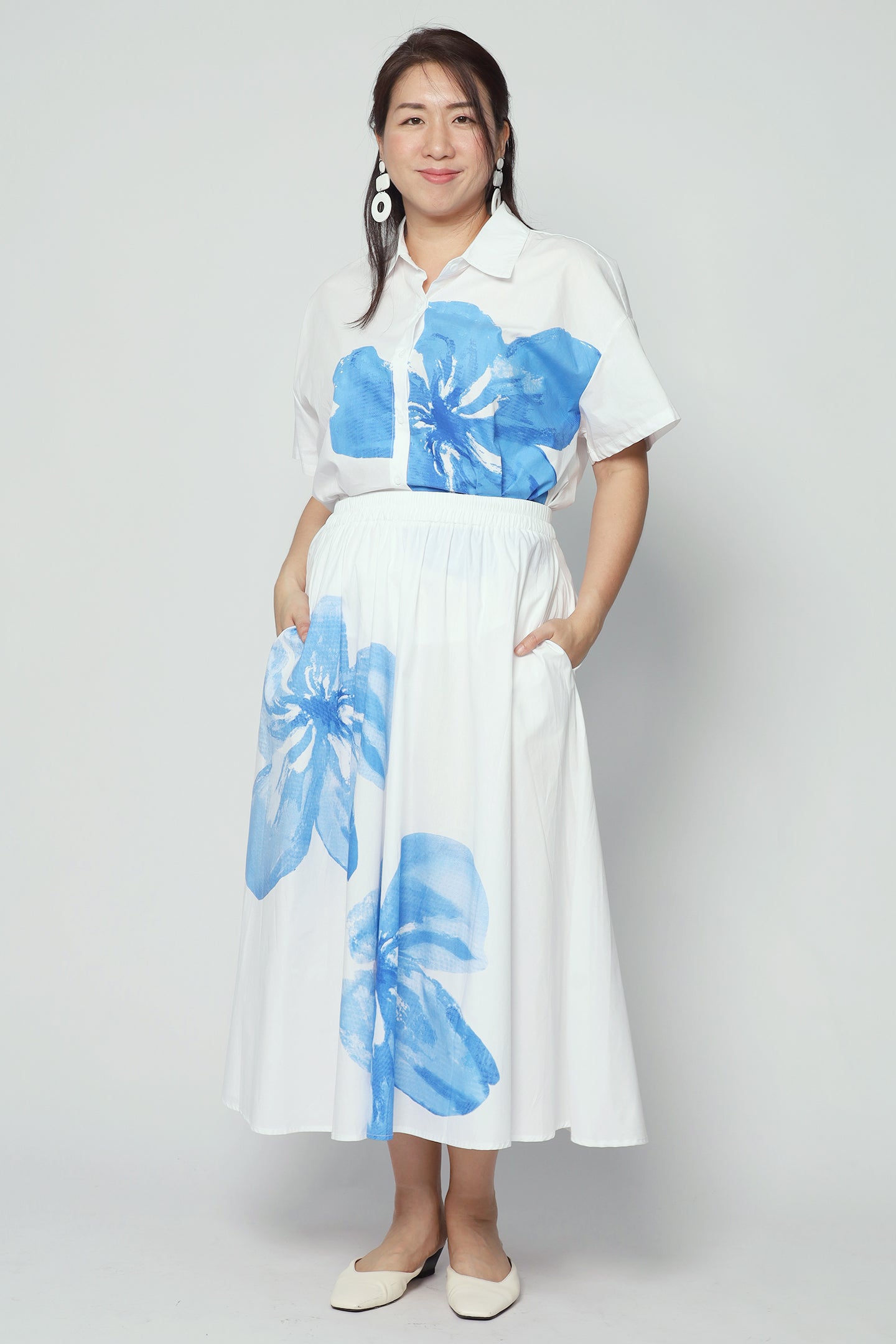 Backorders Cheong 2 in 1 Top and Skirt Set in White