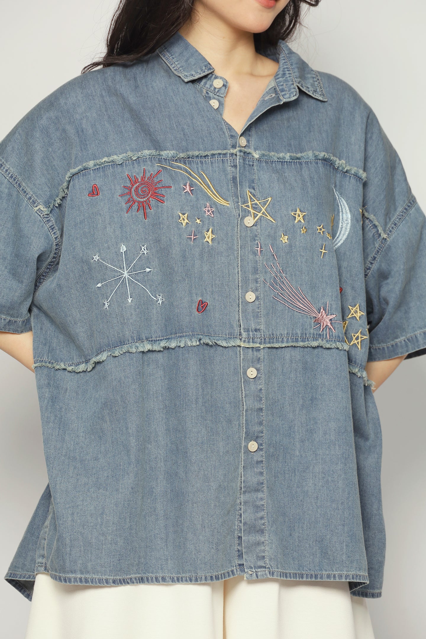Cosmo Top in Denim