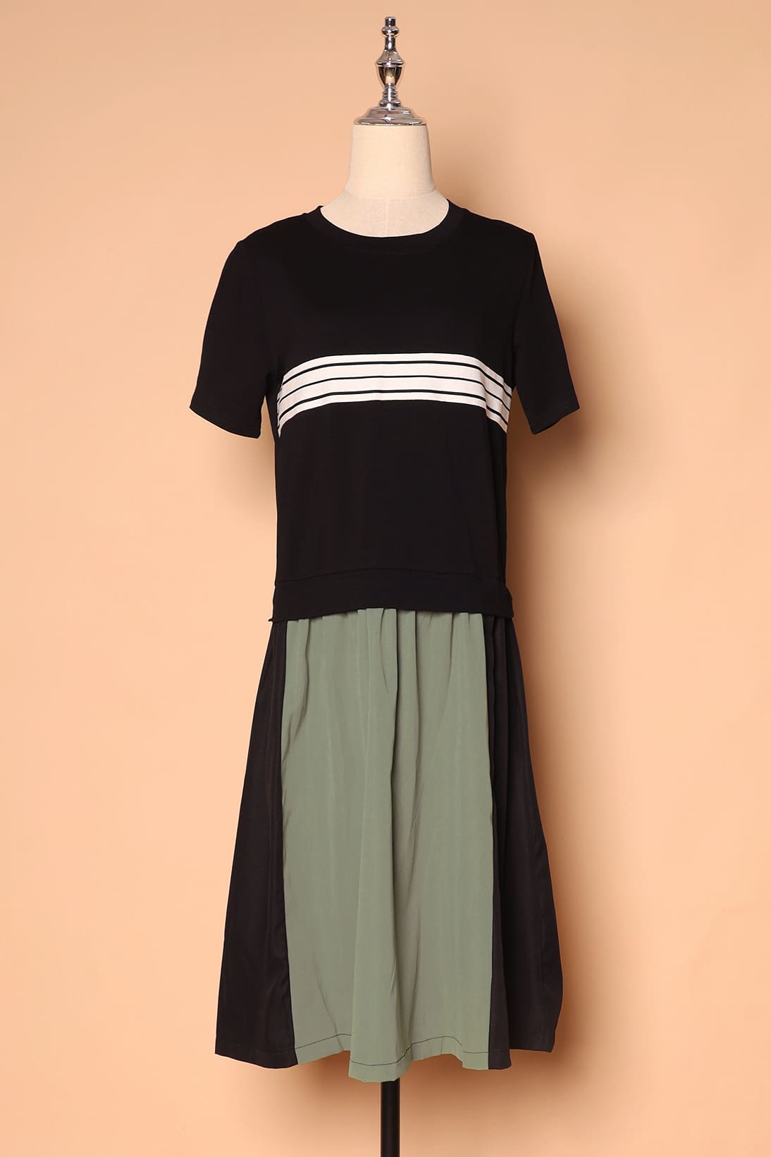 PO - Cara Dress in Black Green