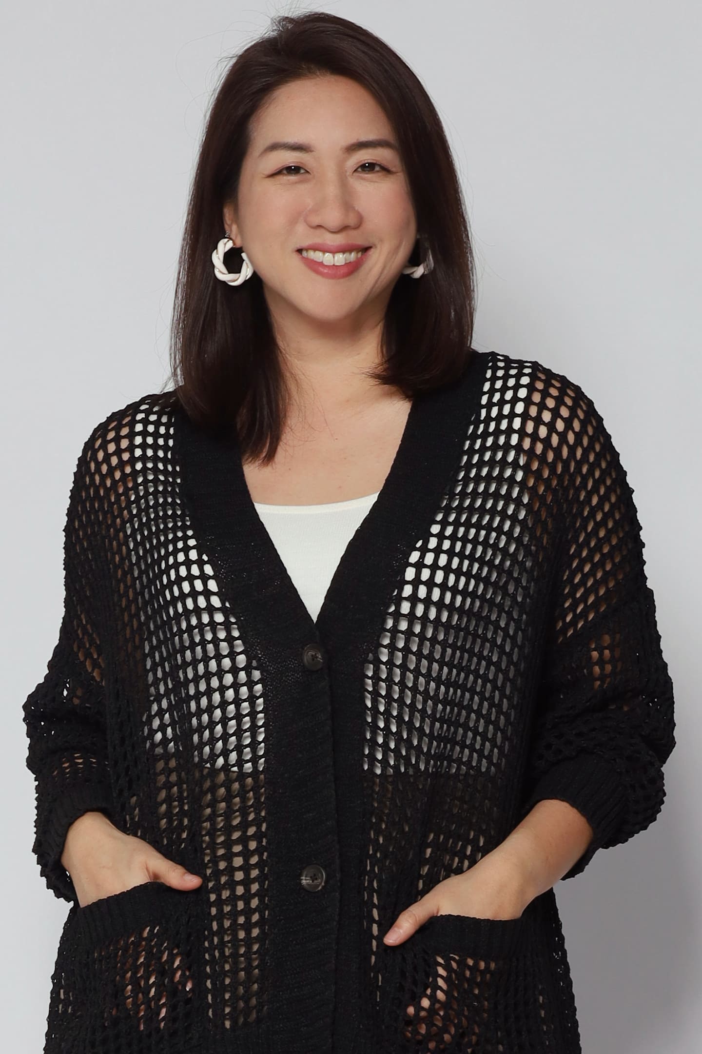 Cari Crochet Cardigan in Black