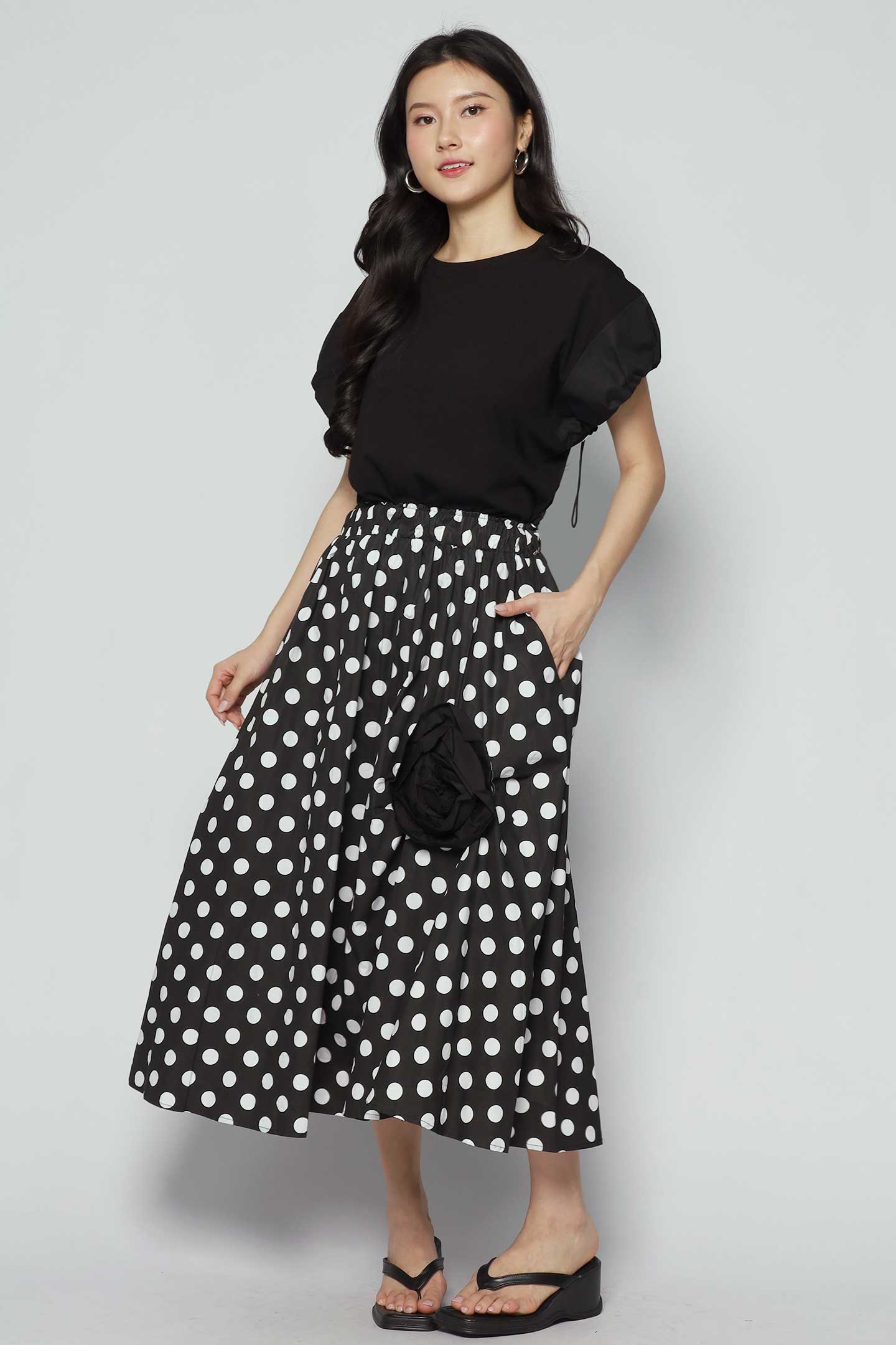 Carlia Polkadot Printed Skirt