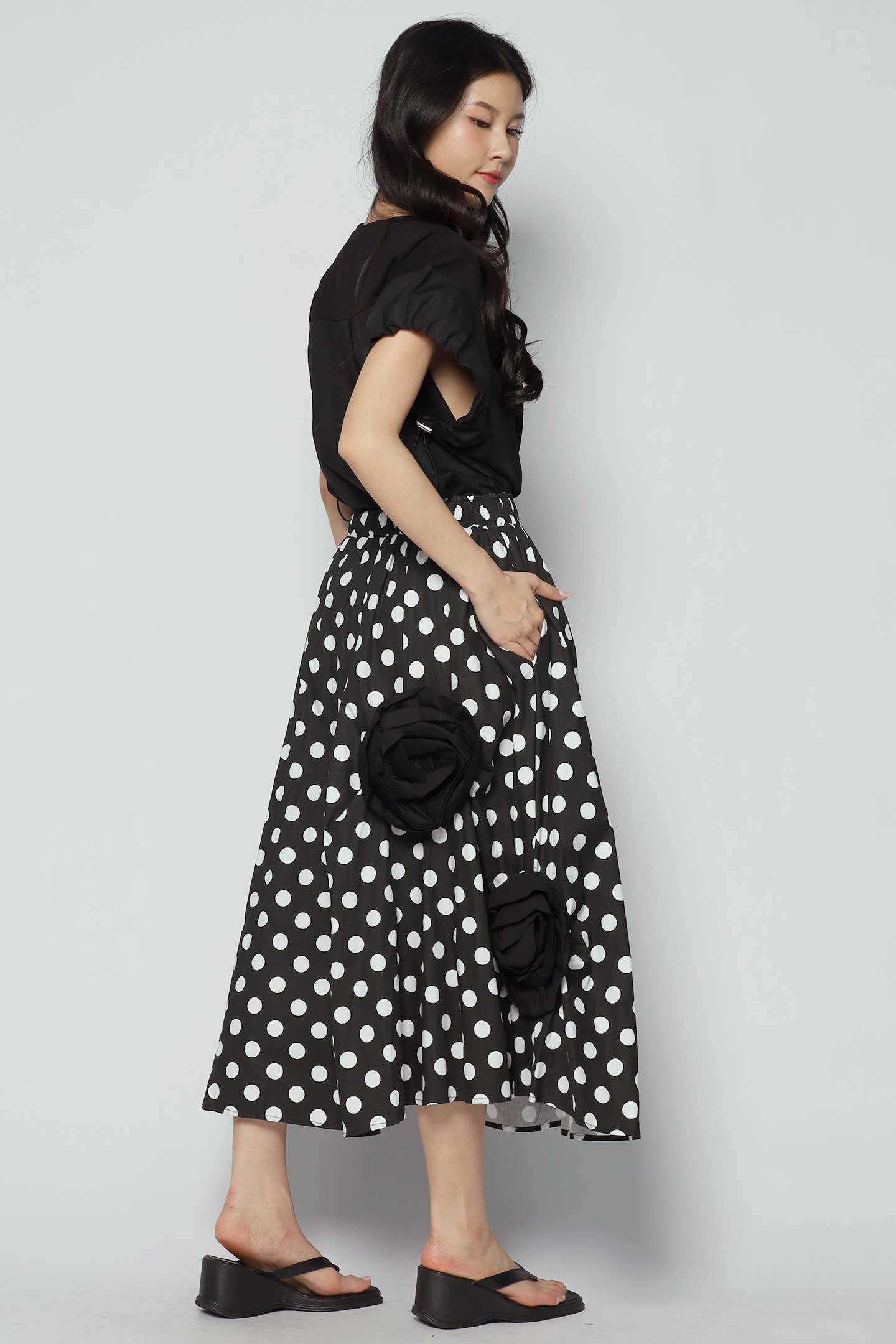 Carlia Polkadot Printed Skirt