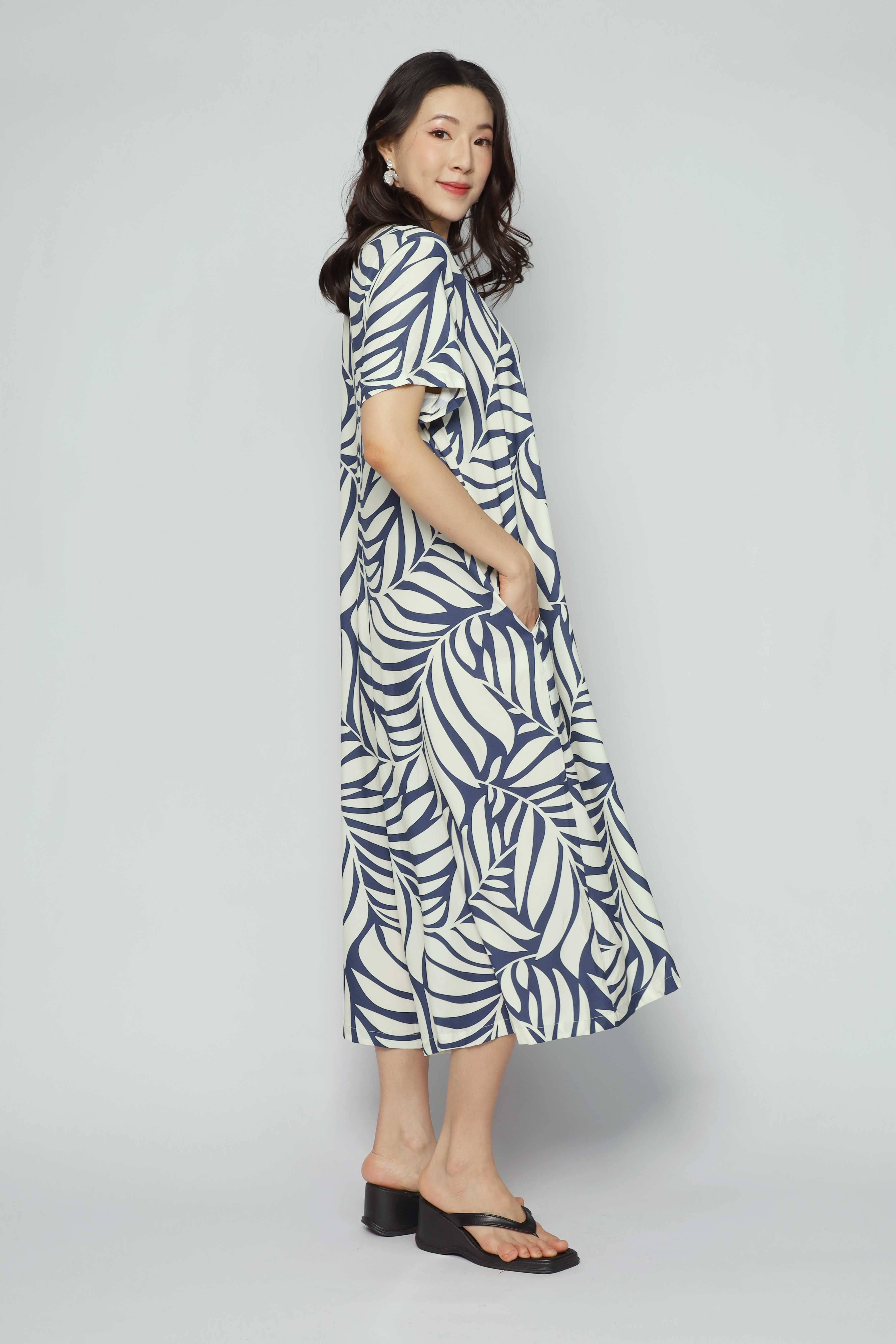 Carly Jumpsuit in Botanique Fern
