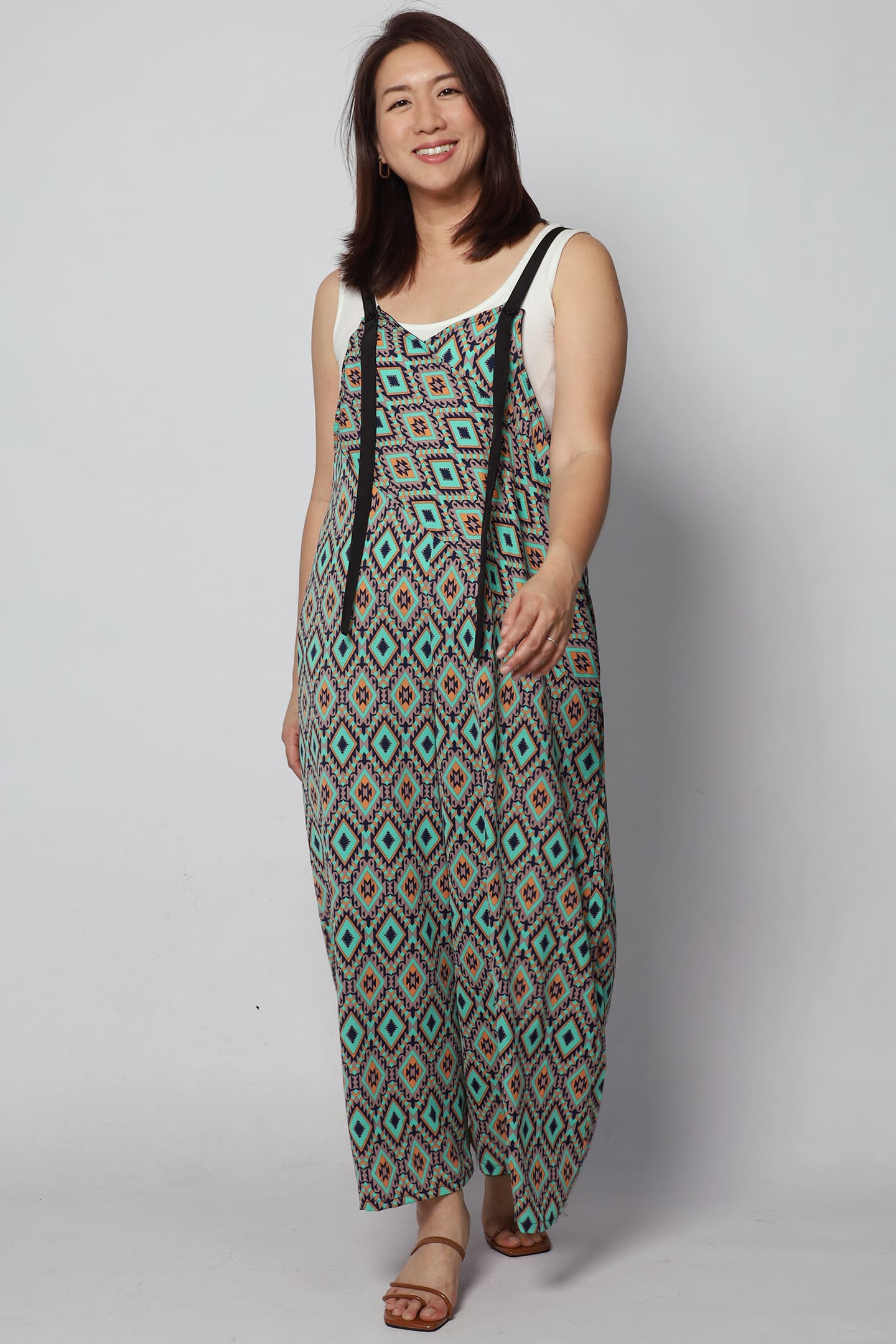 Cassie Jumpsuit in Geometric Print