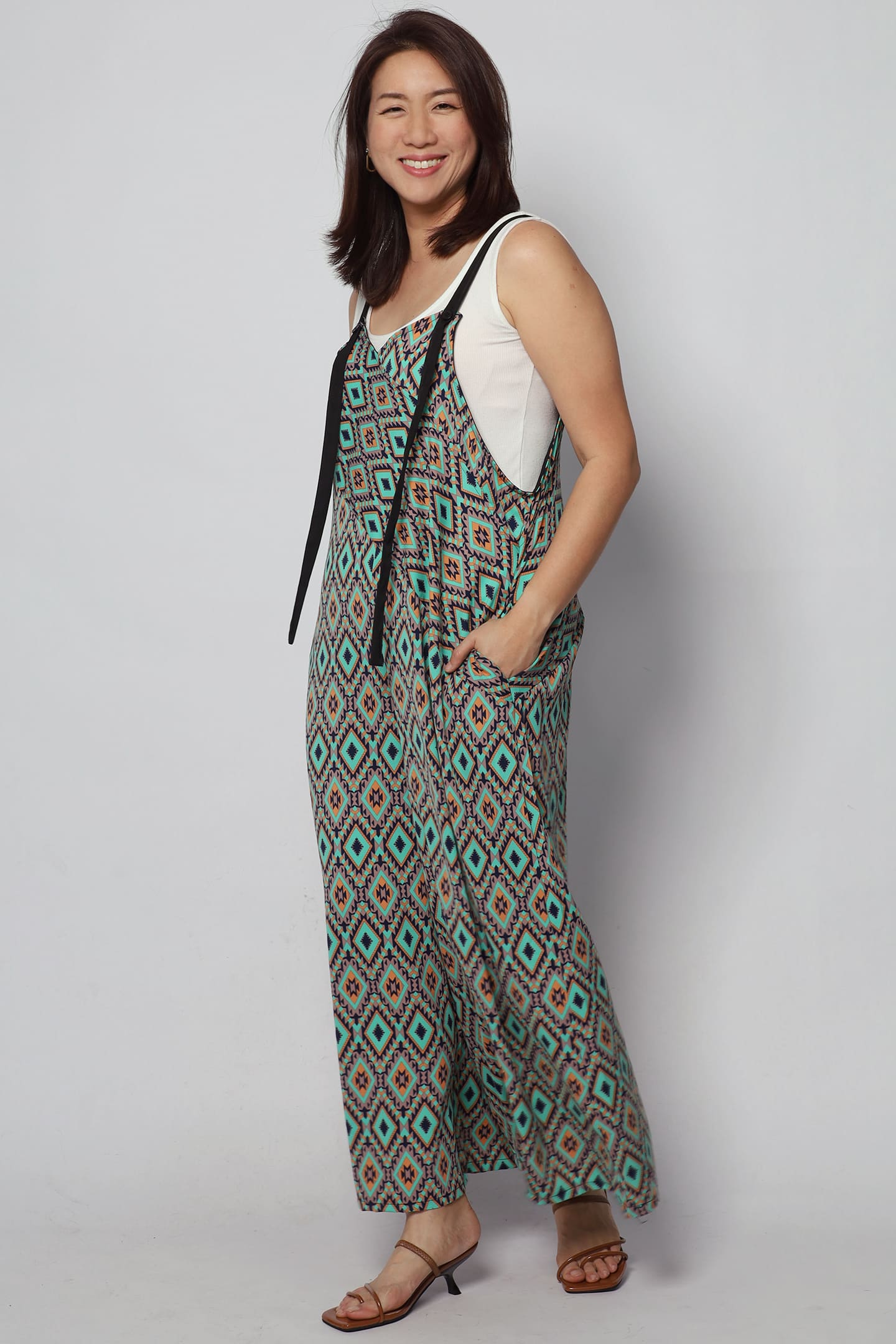 Cassie Jumpsuit in Geometric Print
