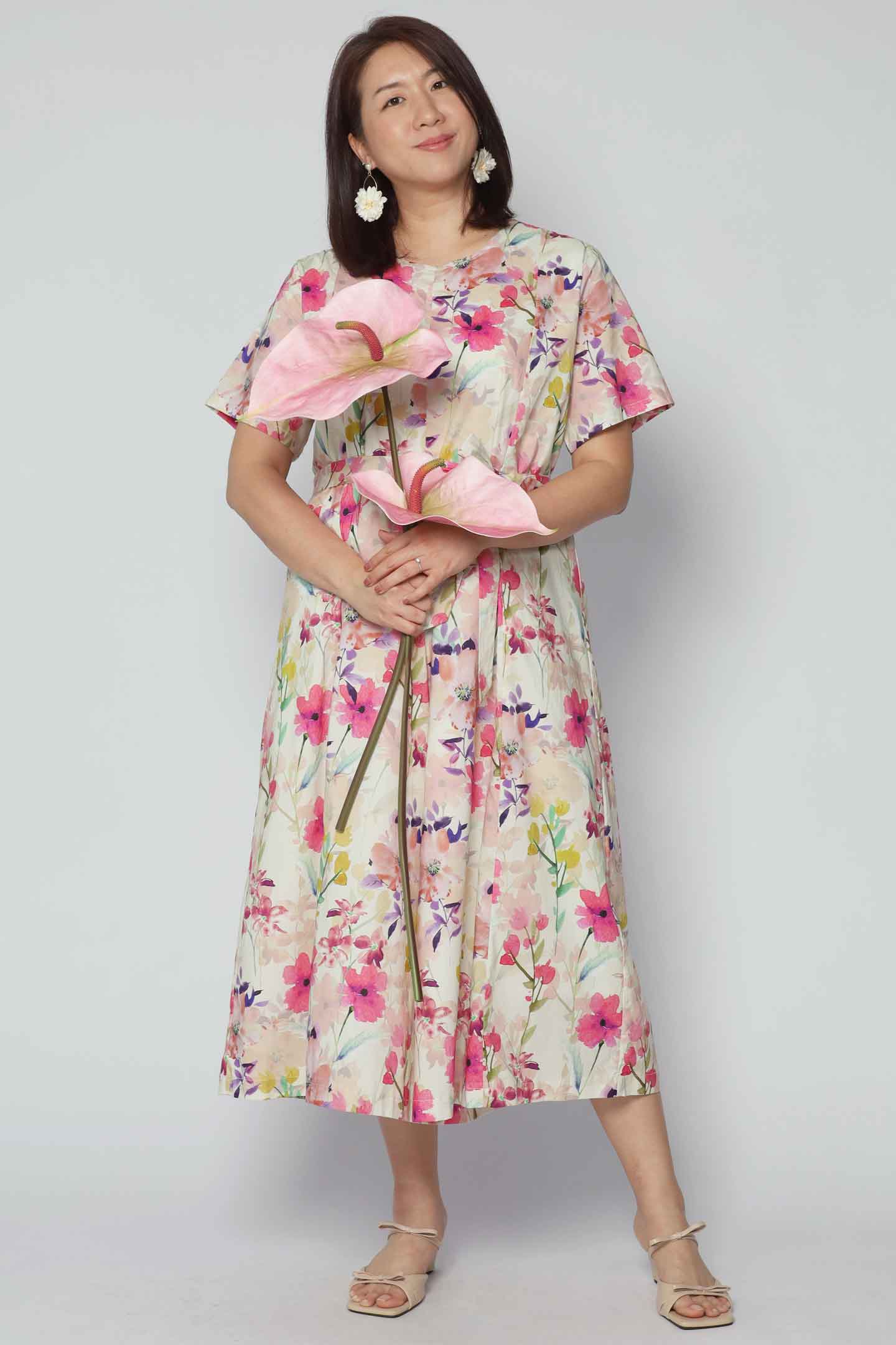 Celine Jumpsuit in Silk Blossom