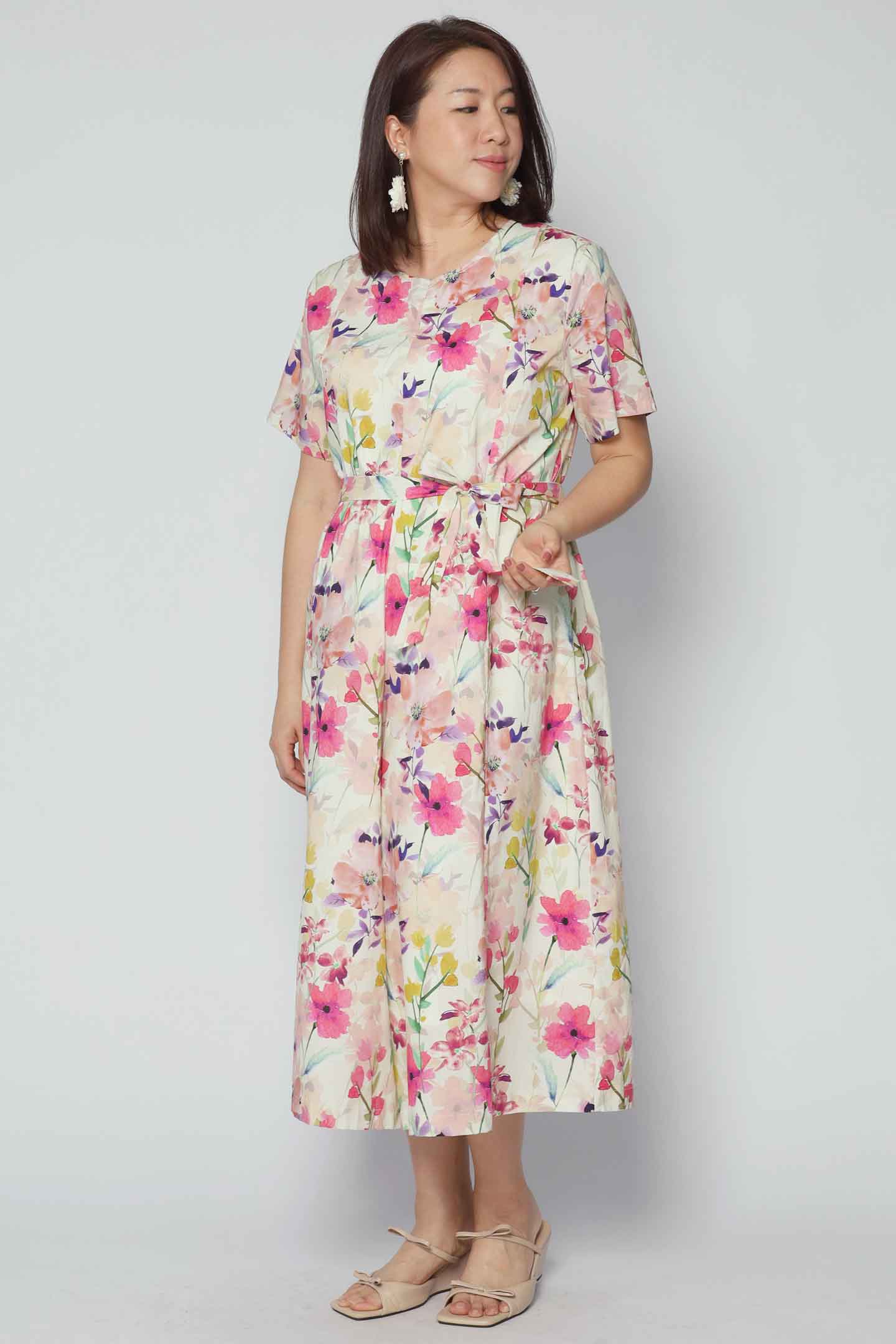 Celine Jumpsuit in Silk Blossom