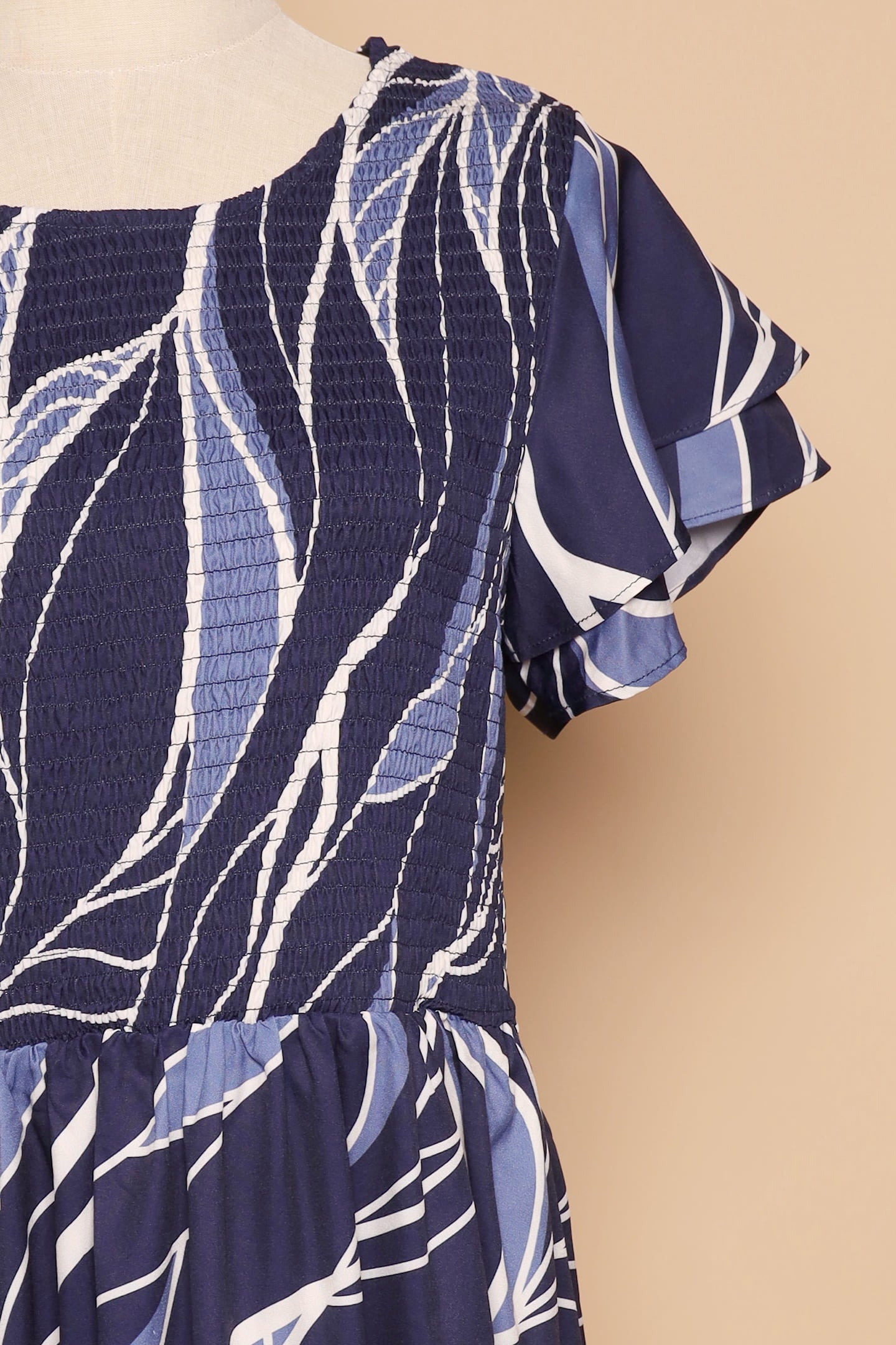 PO - Coralie Dress in Blue Leaf