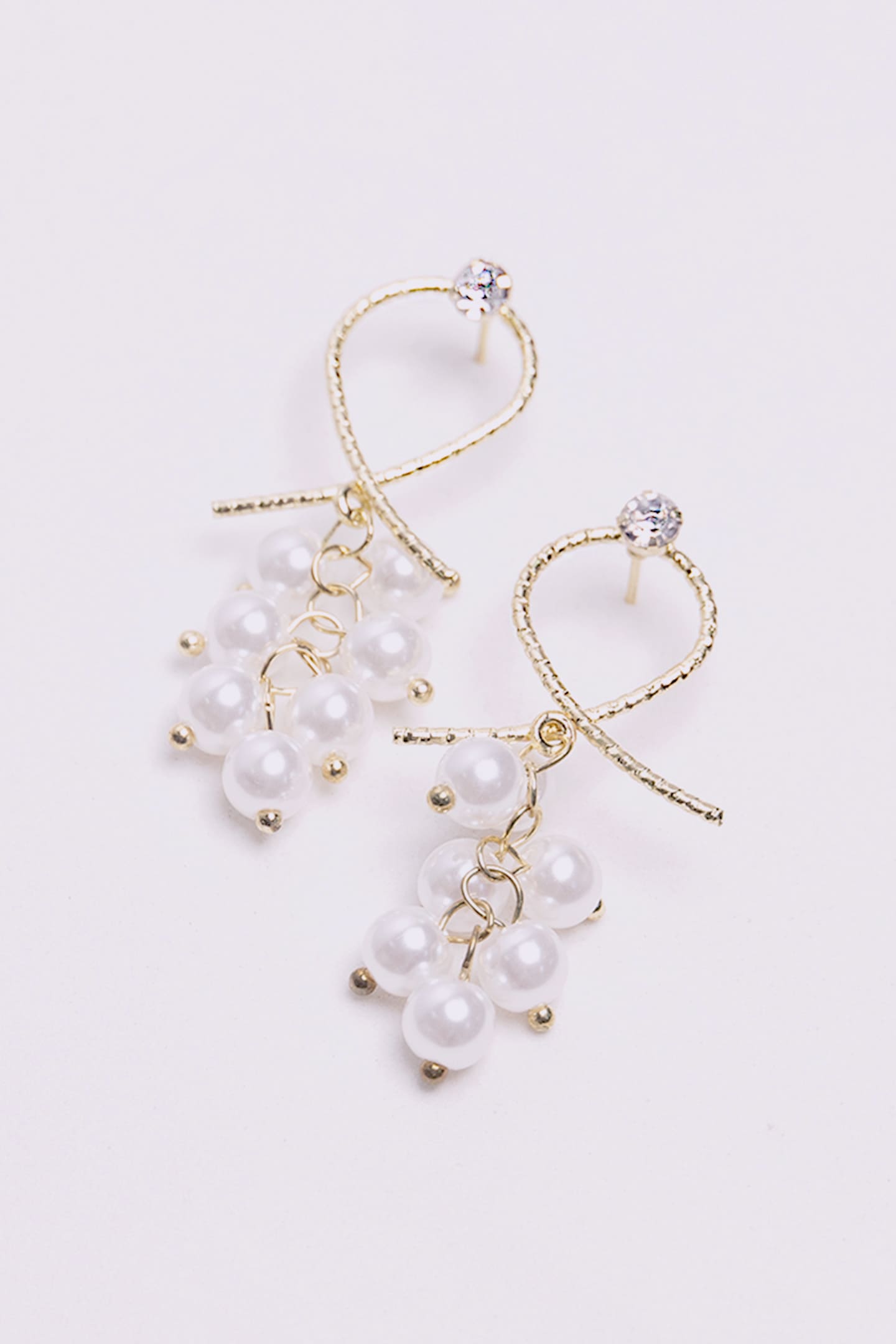Cross Knot Pearl Dangling Earrings